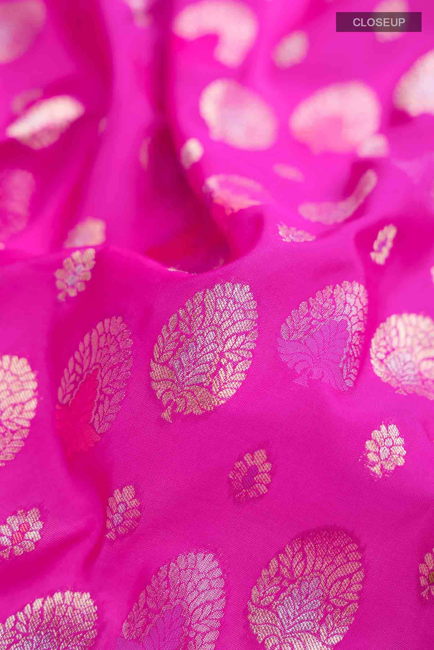 Pink Banarasi Silk Saree