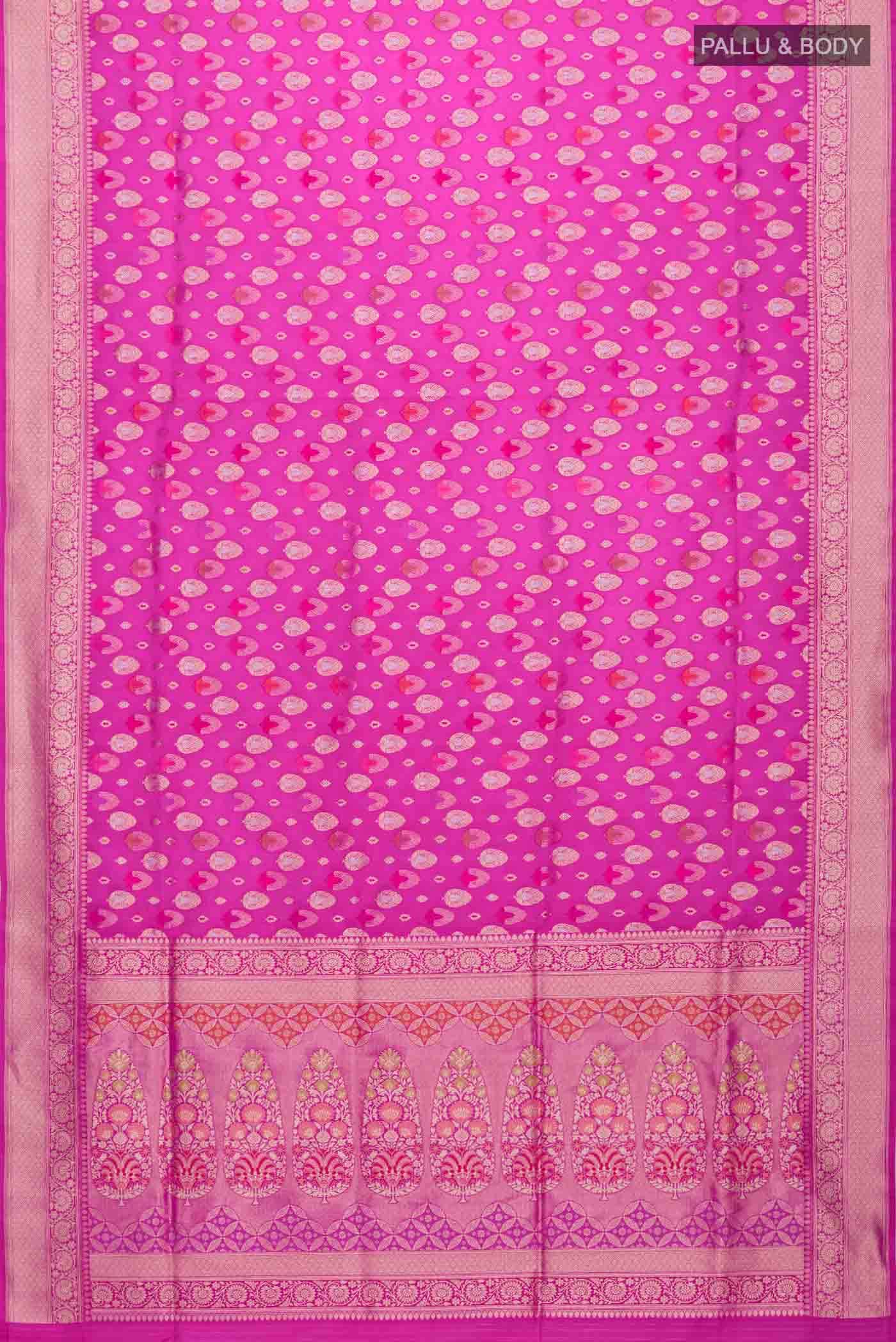 Pink Banarasi Silk Saree