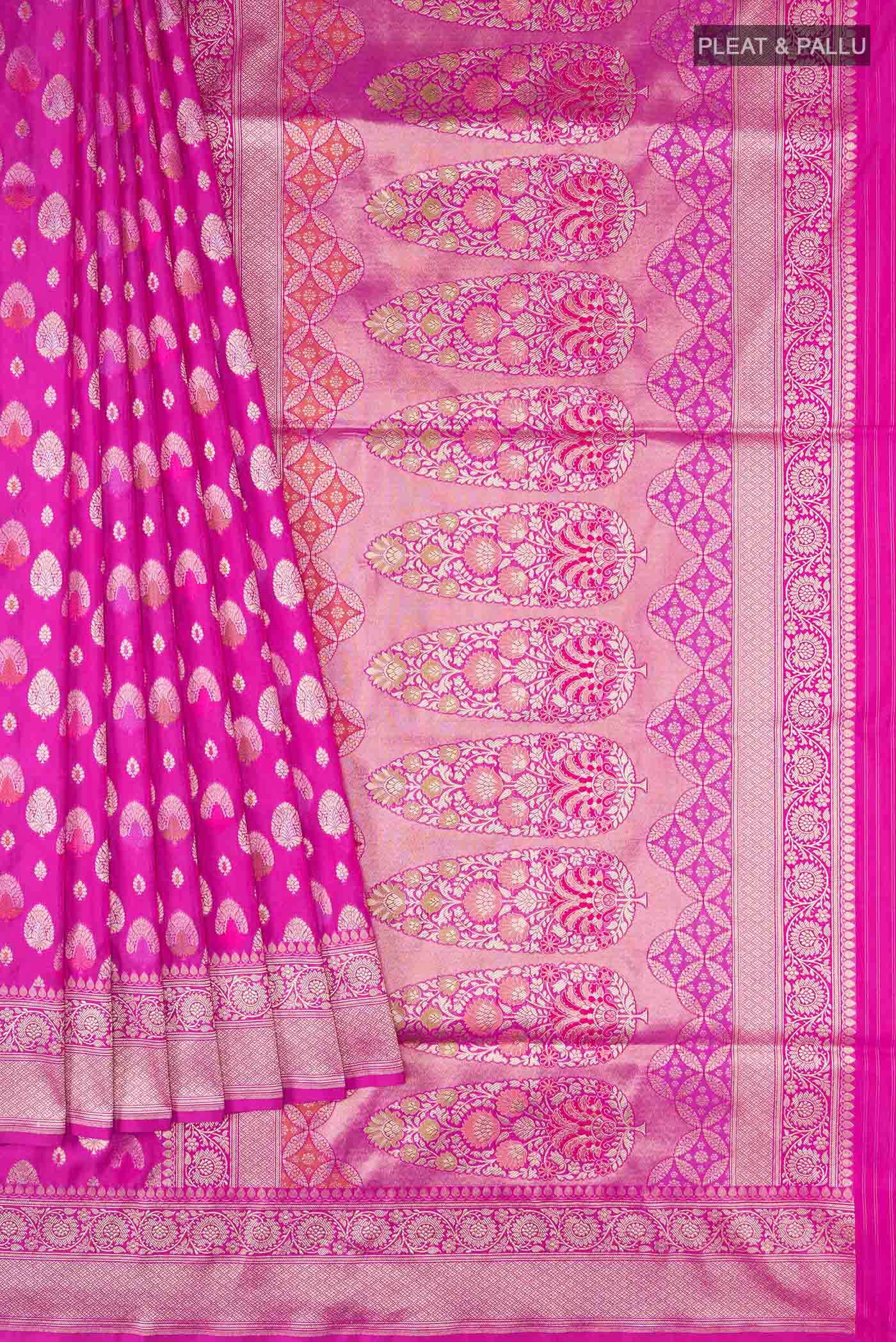 Pink Banarasi Silk Saree