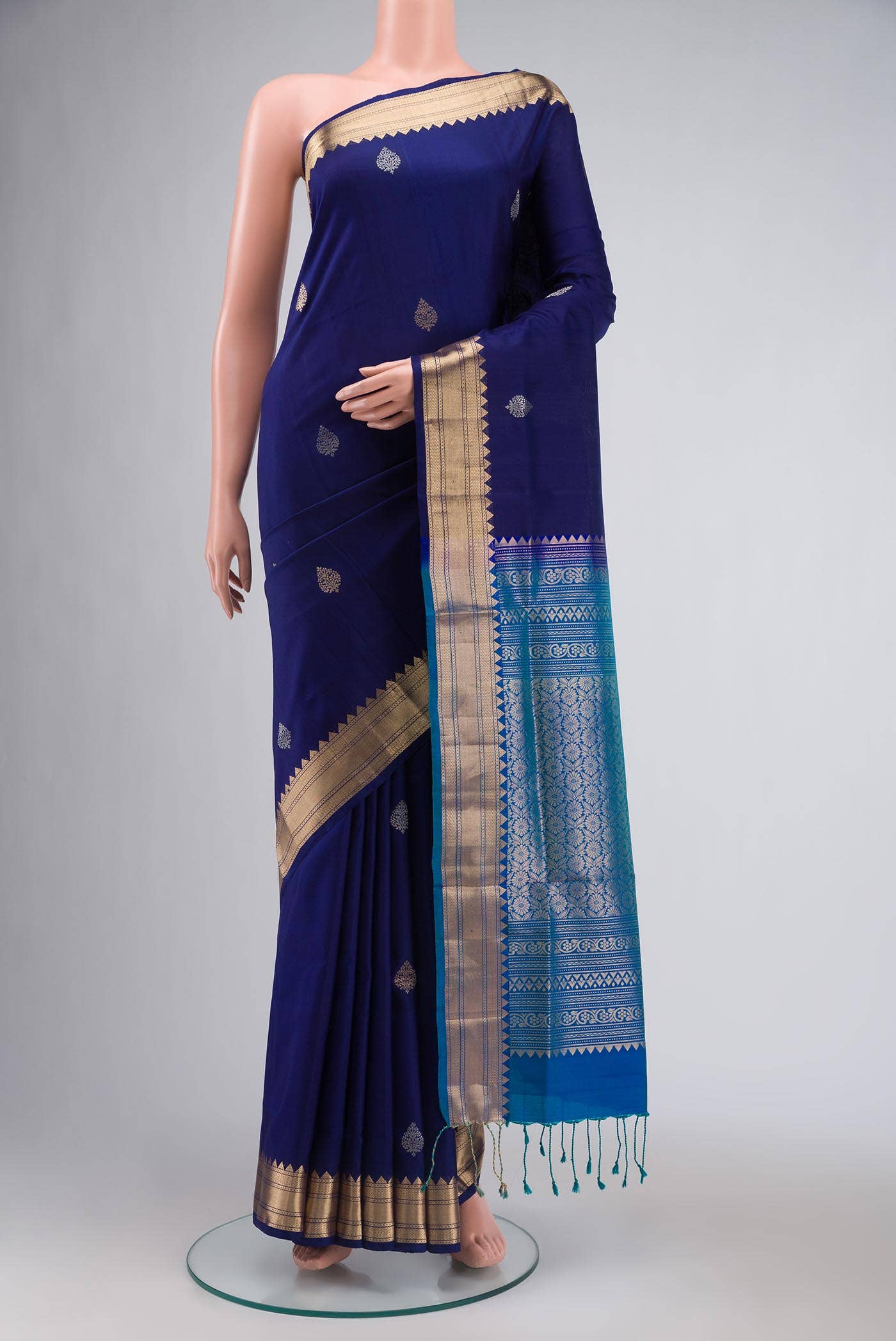 Navy Blue Soft Silk Saree