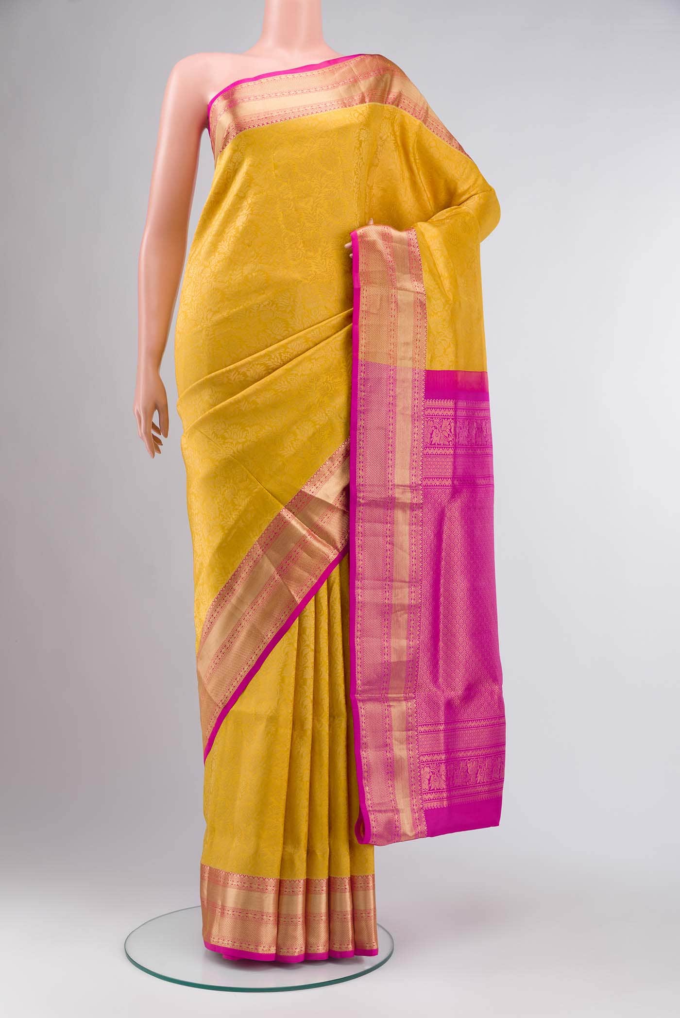 Yellow Soft Silk Saree