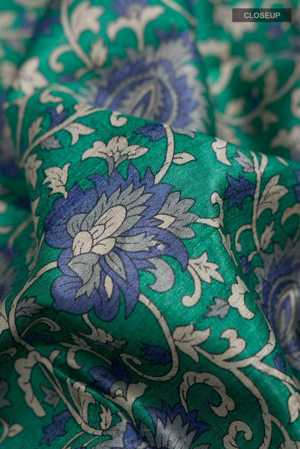Green Bhagalpuri Tussar Silk Saree
