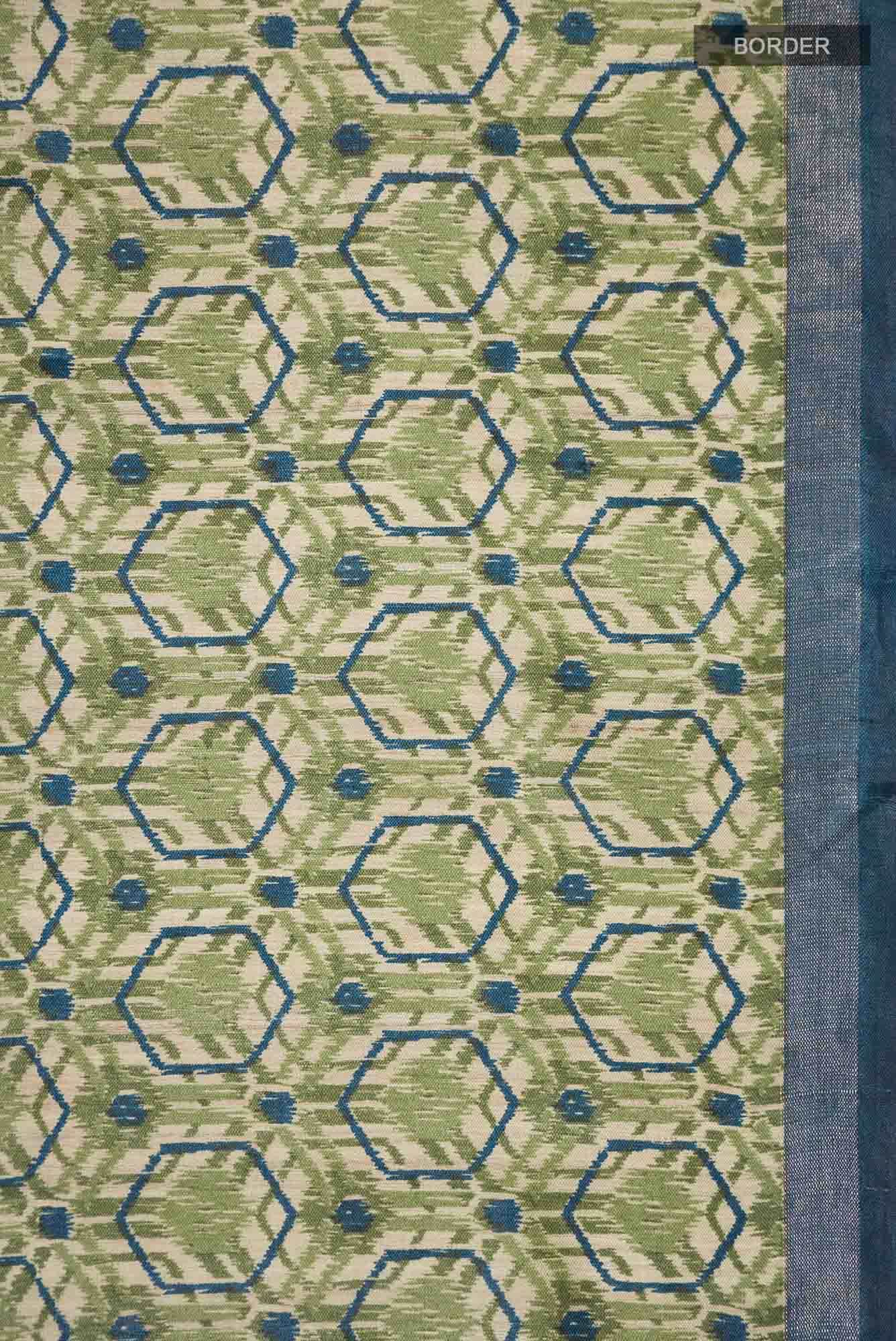 Green Bhagalpuri Tussar Silk Saree