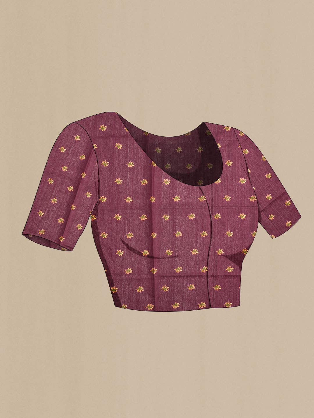 Mauve Tussar Silk Saree
