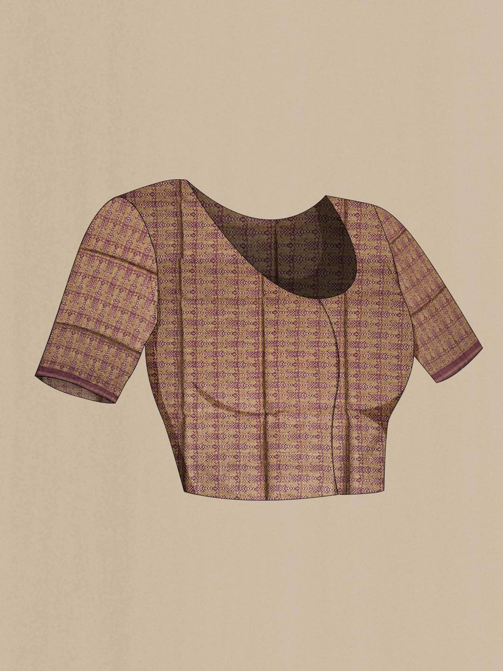 Brown Bhagalpuri Tussar Silk Saree