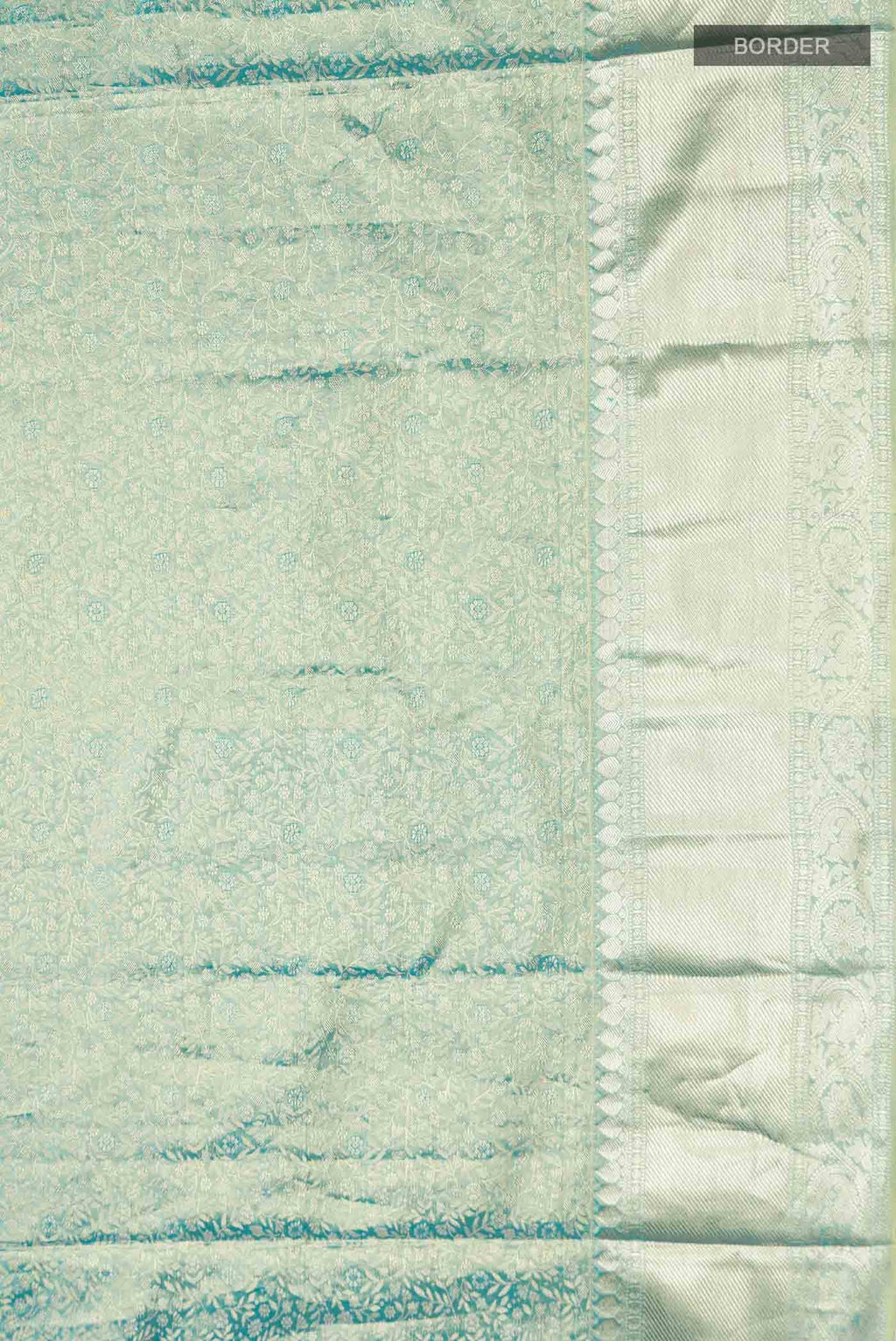 Blue with Gold Dual Tone Kanchipuram Tissue Silk Saree