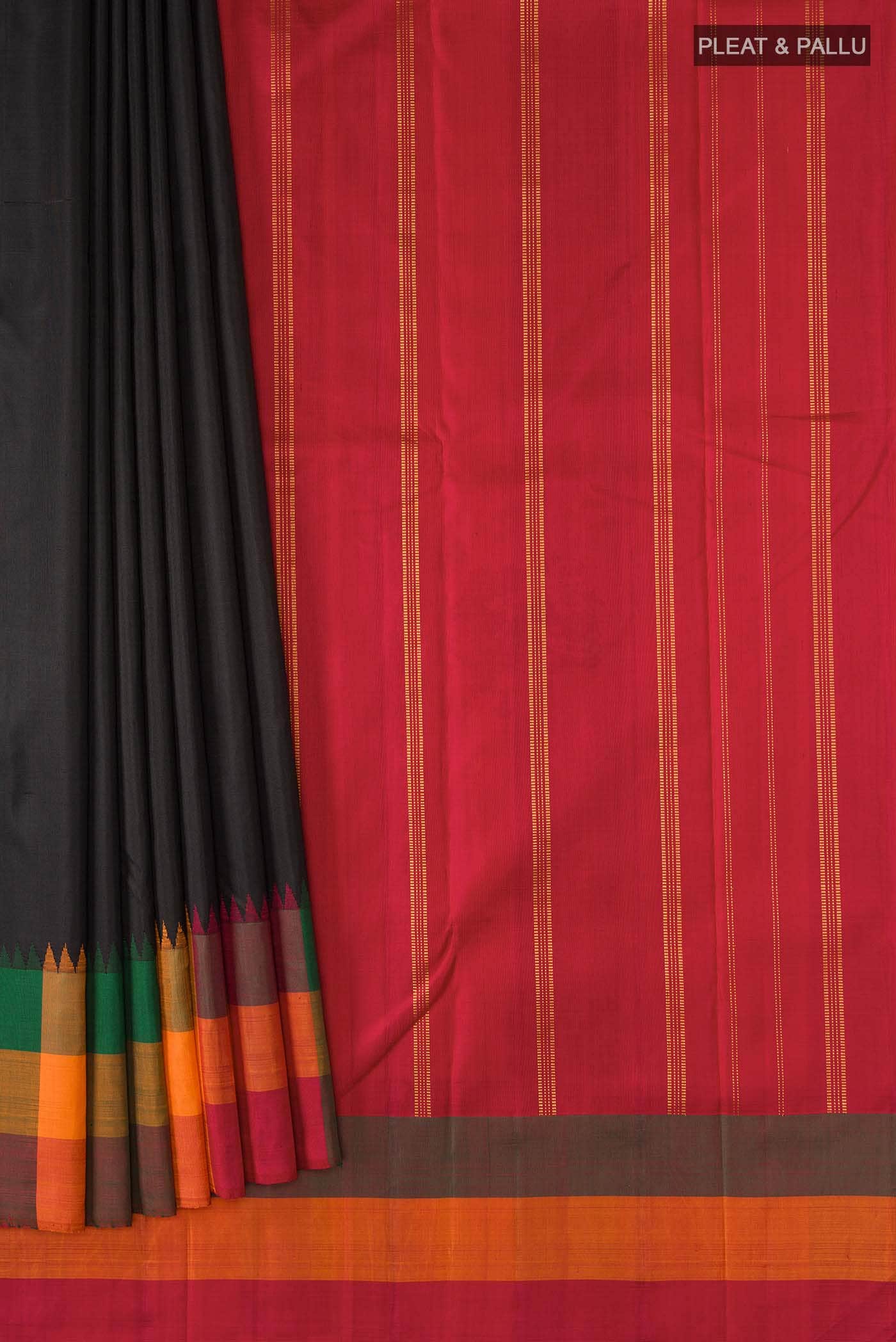 Black Kanchipuram Silk Saree