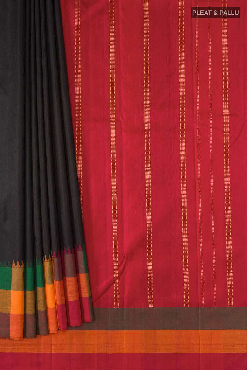 Black Kanchipuram Silk Saree