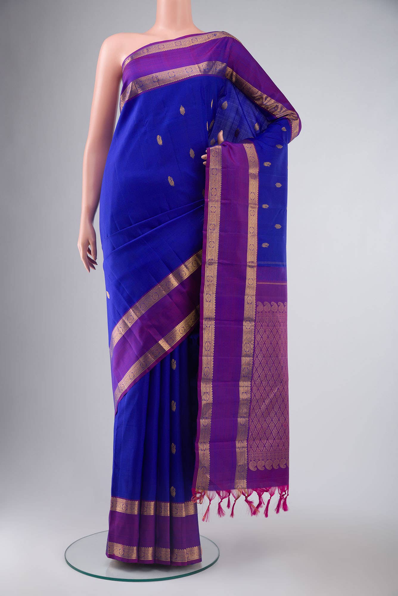 Blue Kanchipuram Silk Saree