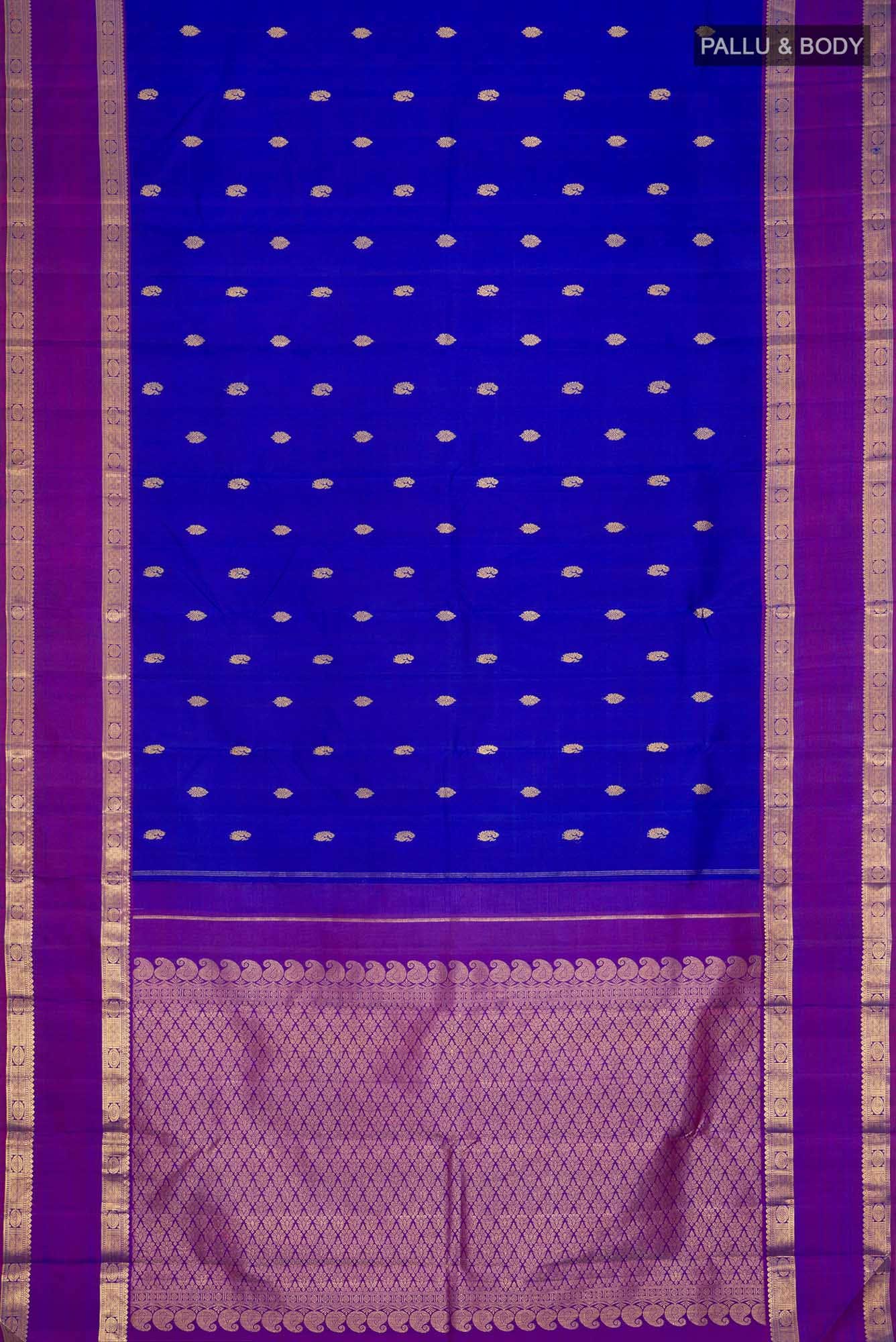 Blue Kanchipuram Silk Saree