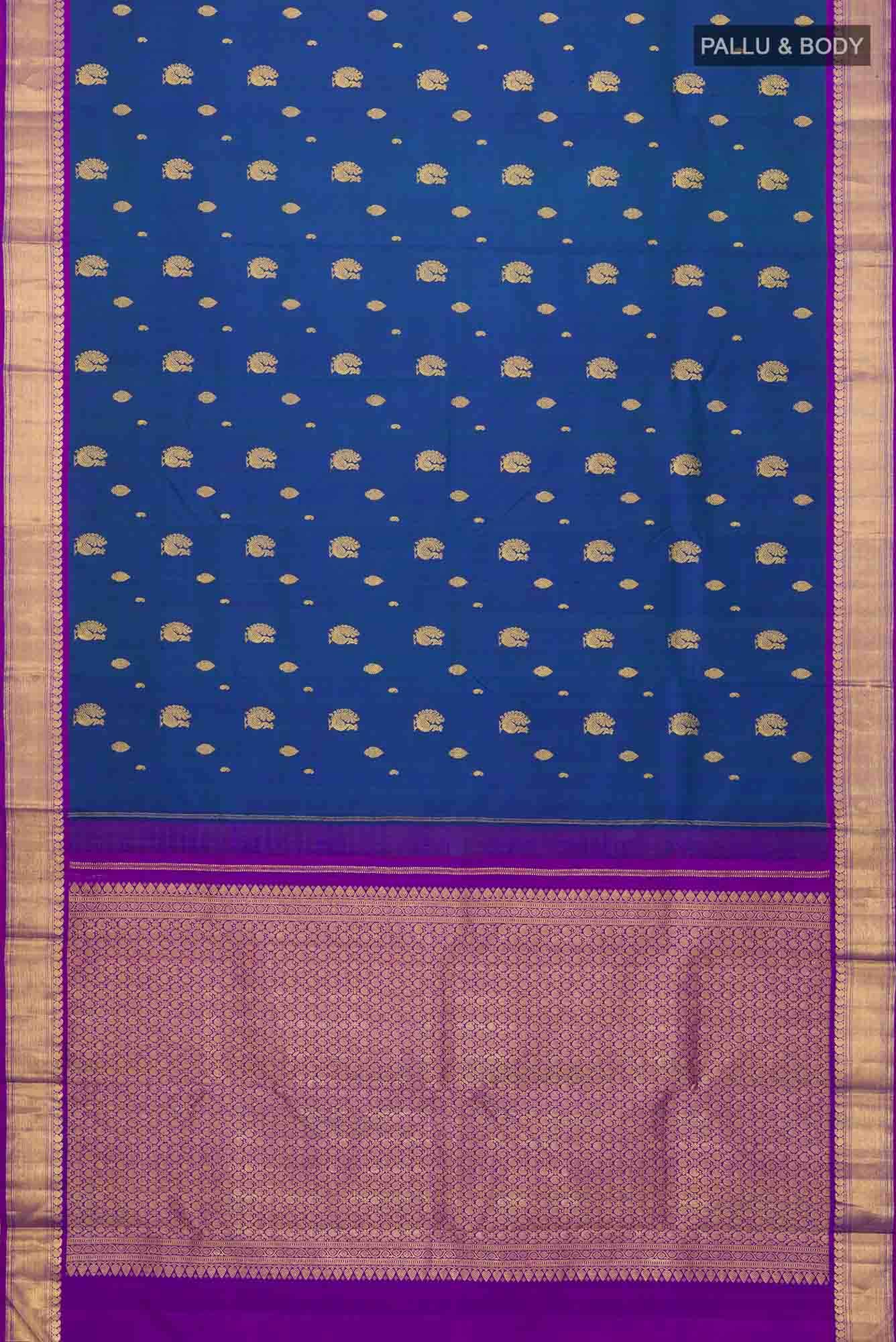 Blue Kanchipuram Silk Saree