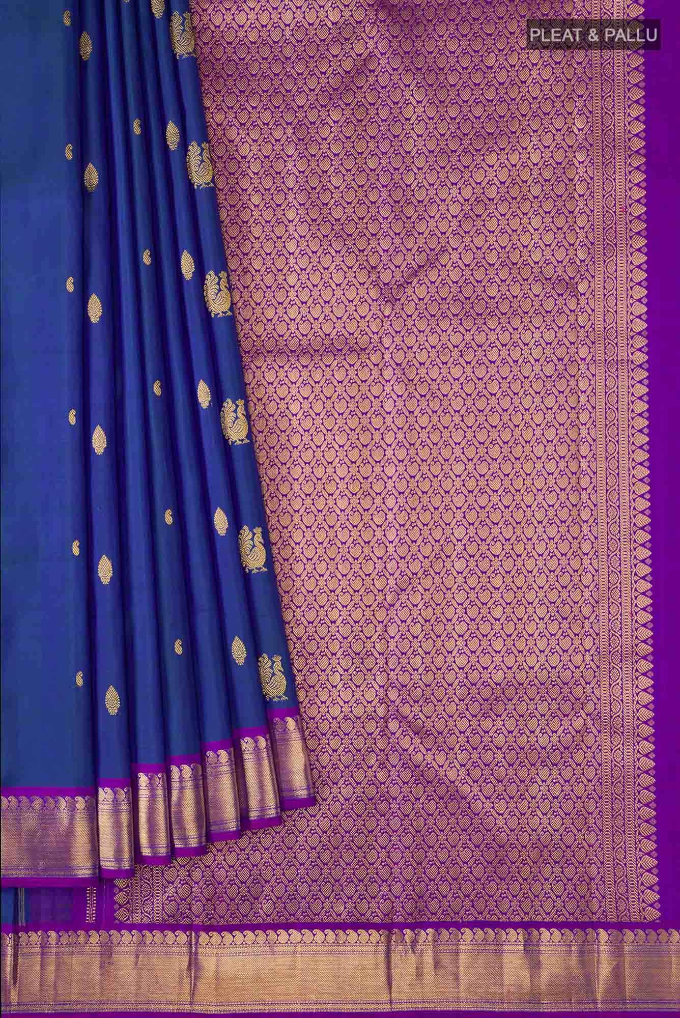 Blue Kanchipuram Silk Saree