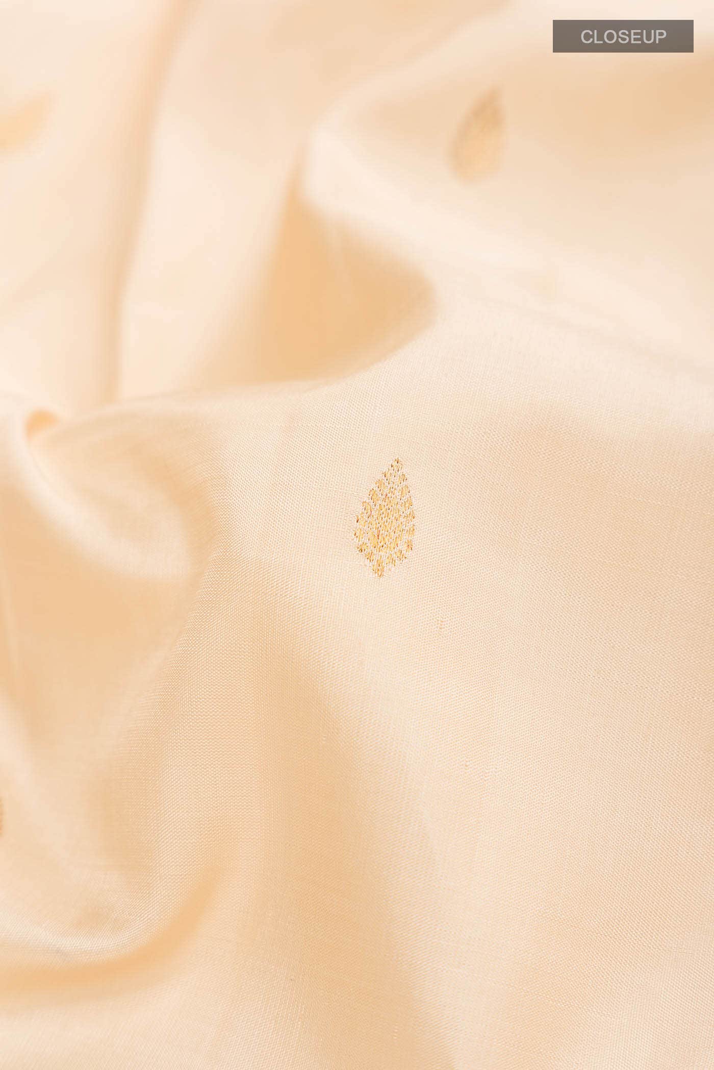 Cream Kanchipuram Silk Saree