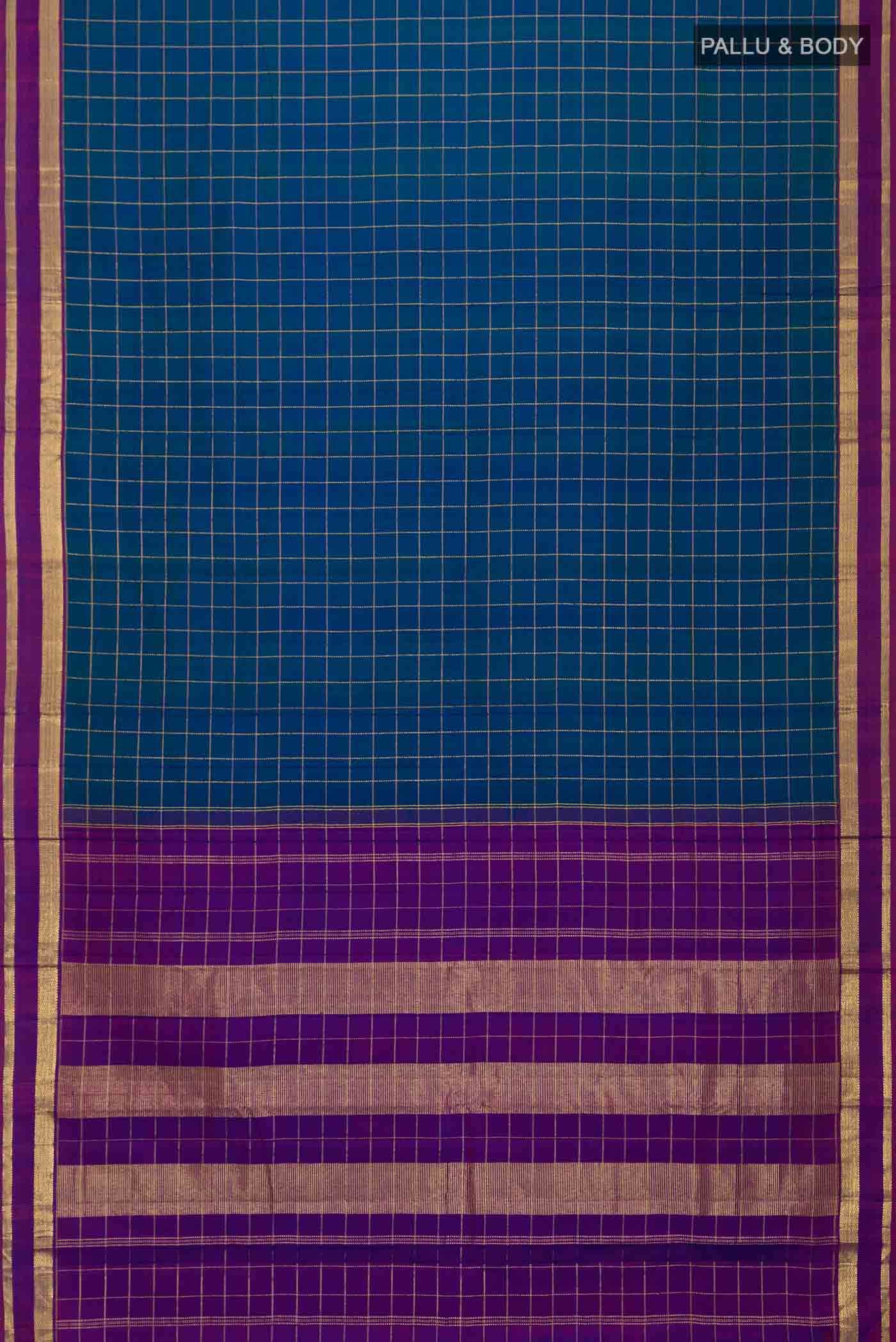 Blue Kanchipuram Silk Saree