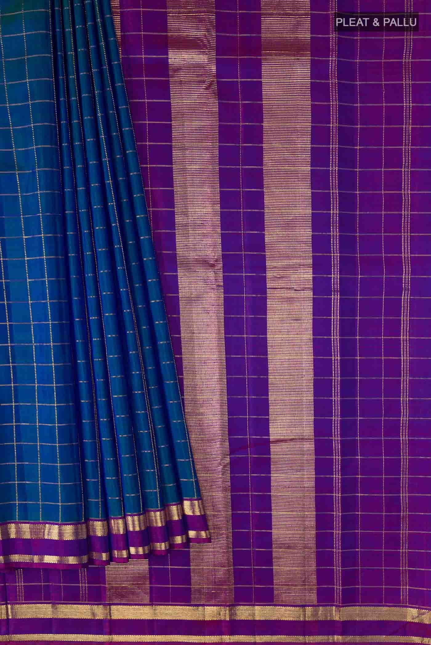 Blue Kanchipuram Silk Saree