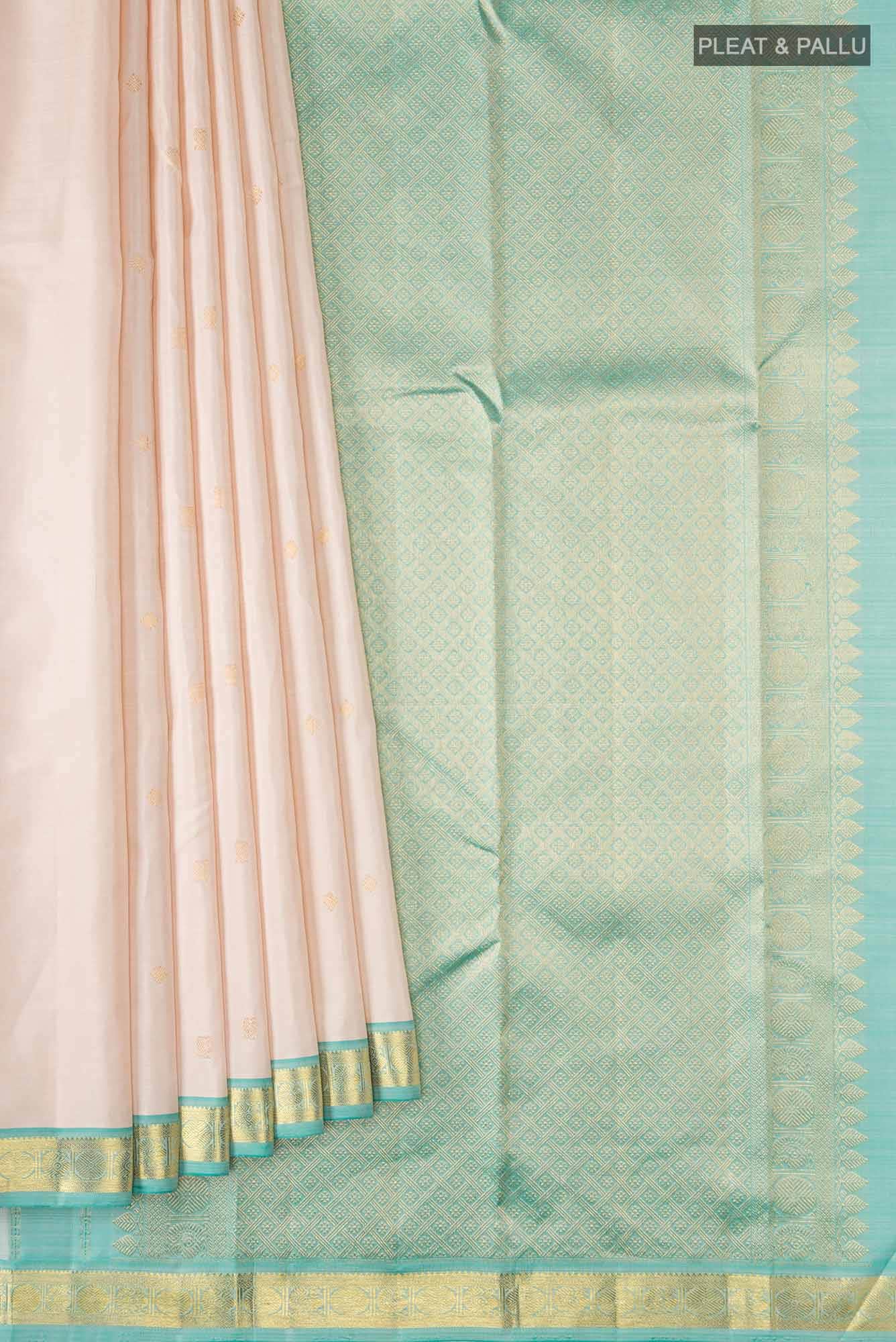 Cream Kanchipuram Silk Saree