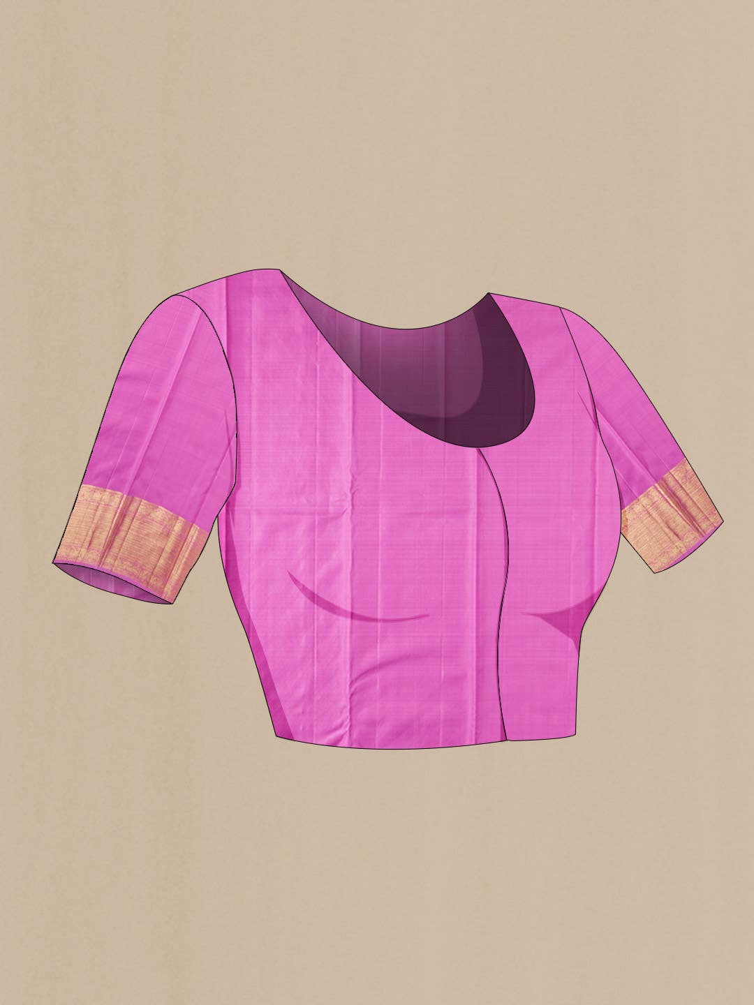 Brown Kanchipuram Silk Saree