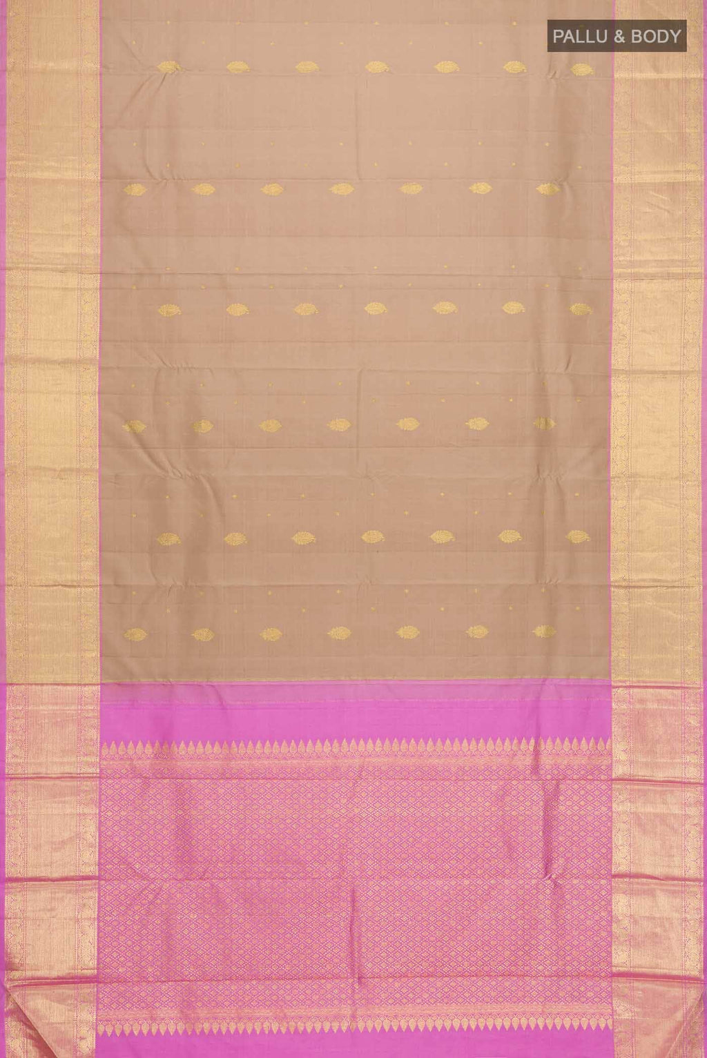 Brown Kanchipuram Silk Saree