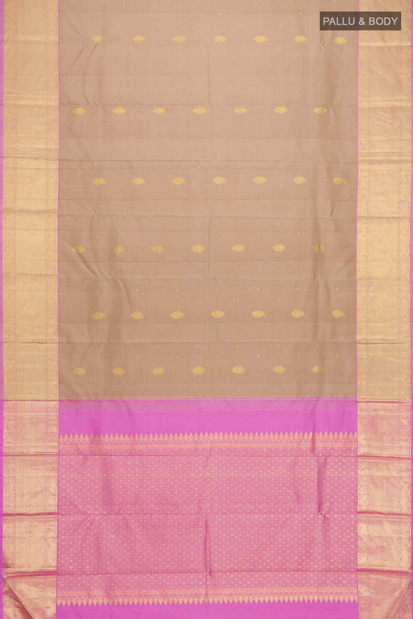 Brown Kanchipuram Silk Saree