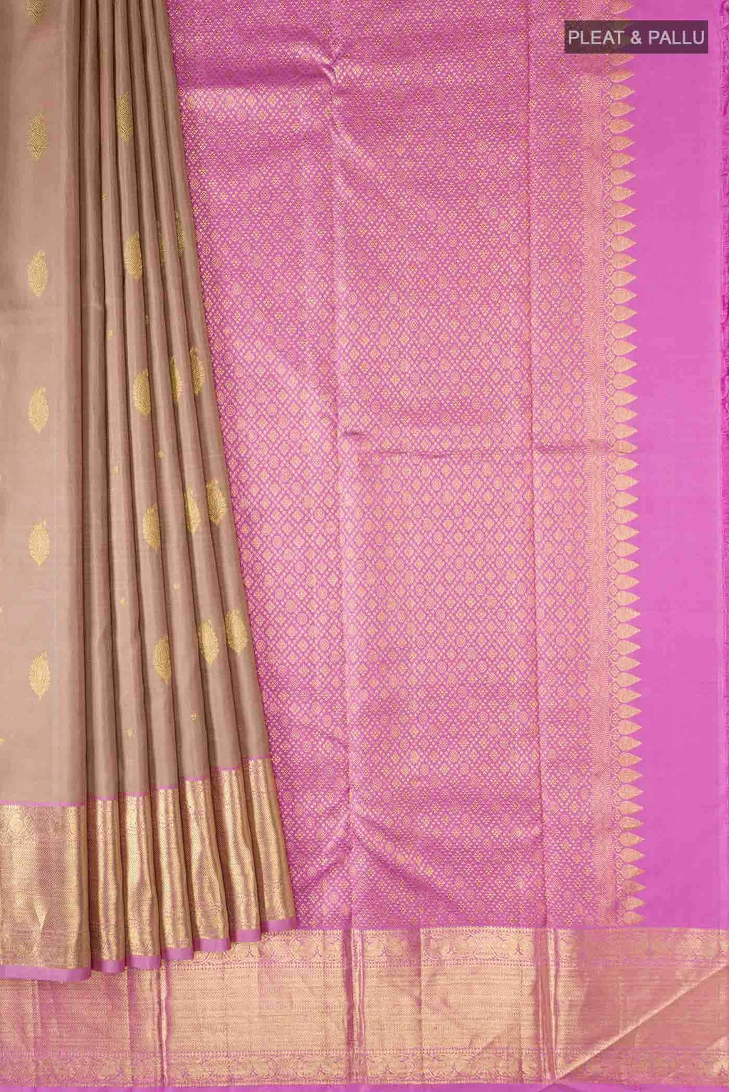 Brown Kanchipuram Silk Saree