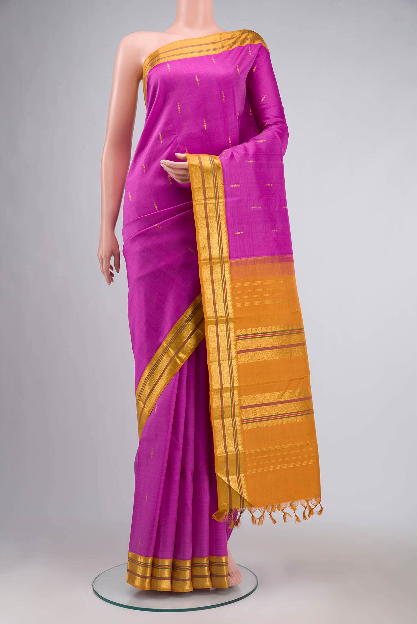 Pink Kanchipuram Silk Saree