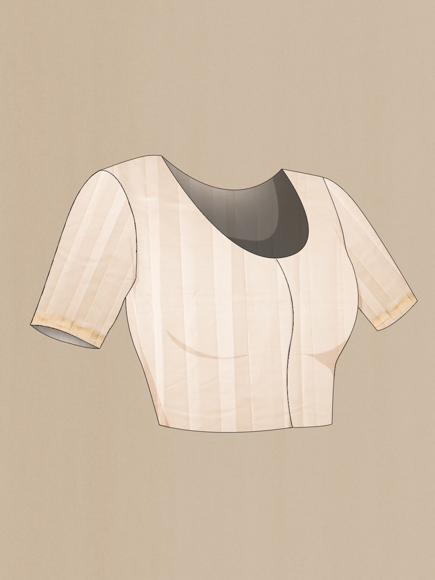 Sandal Kanchipuram Silk Saree