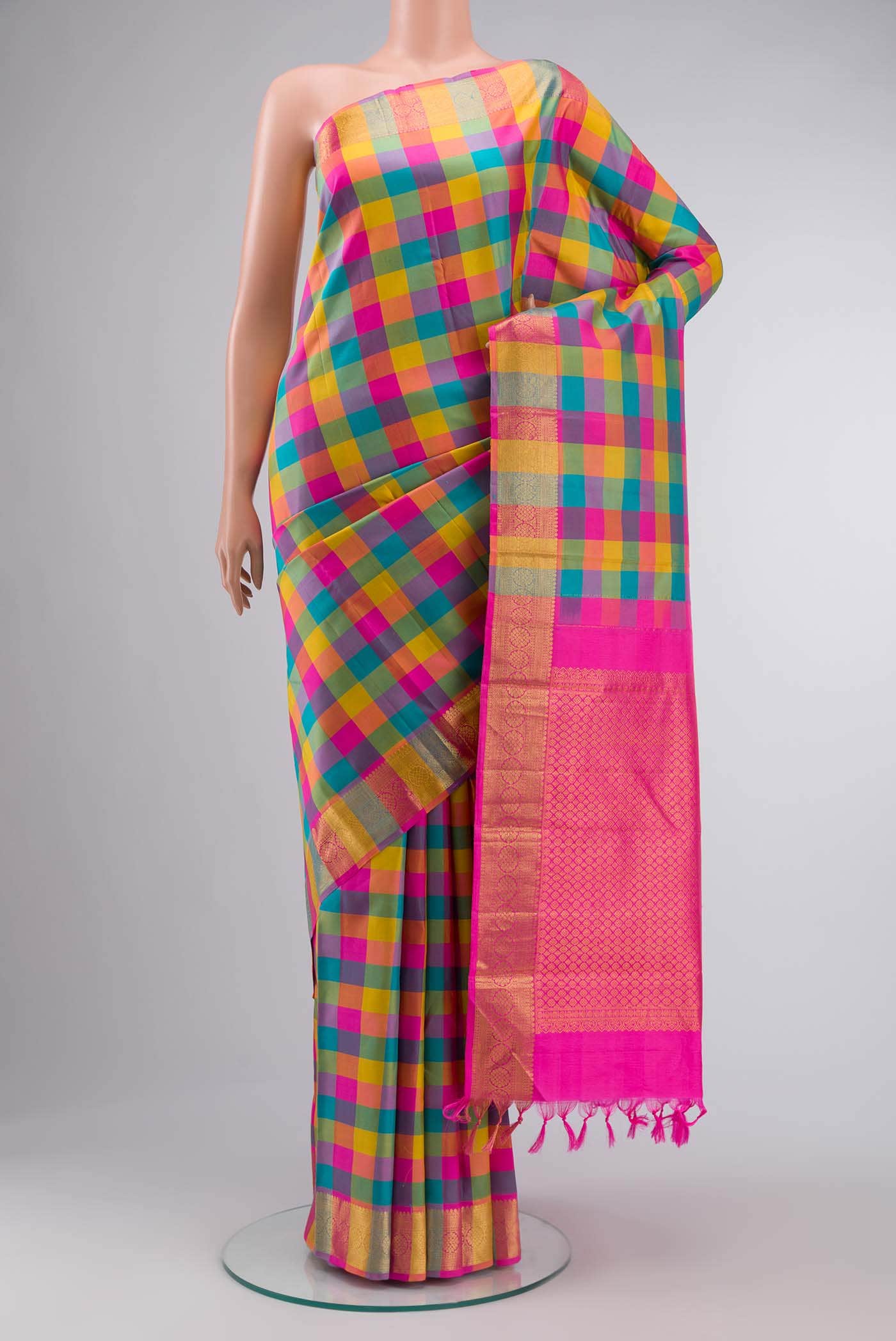 Multi Kanchipuram Silk Saree