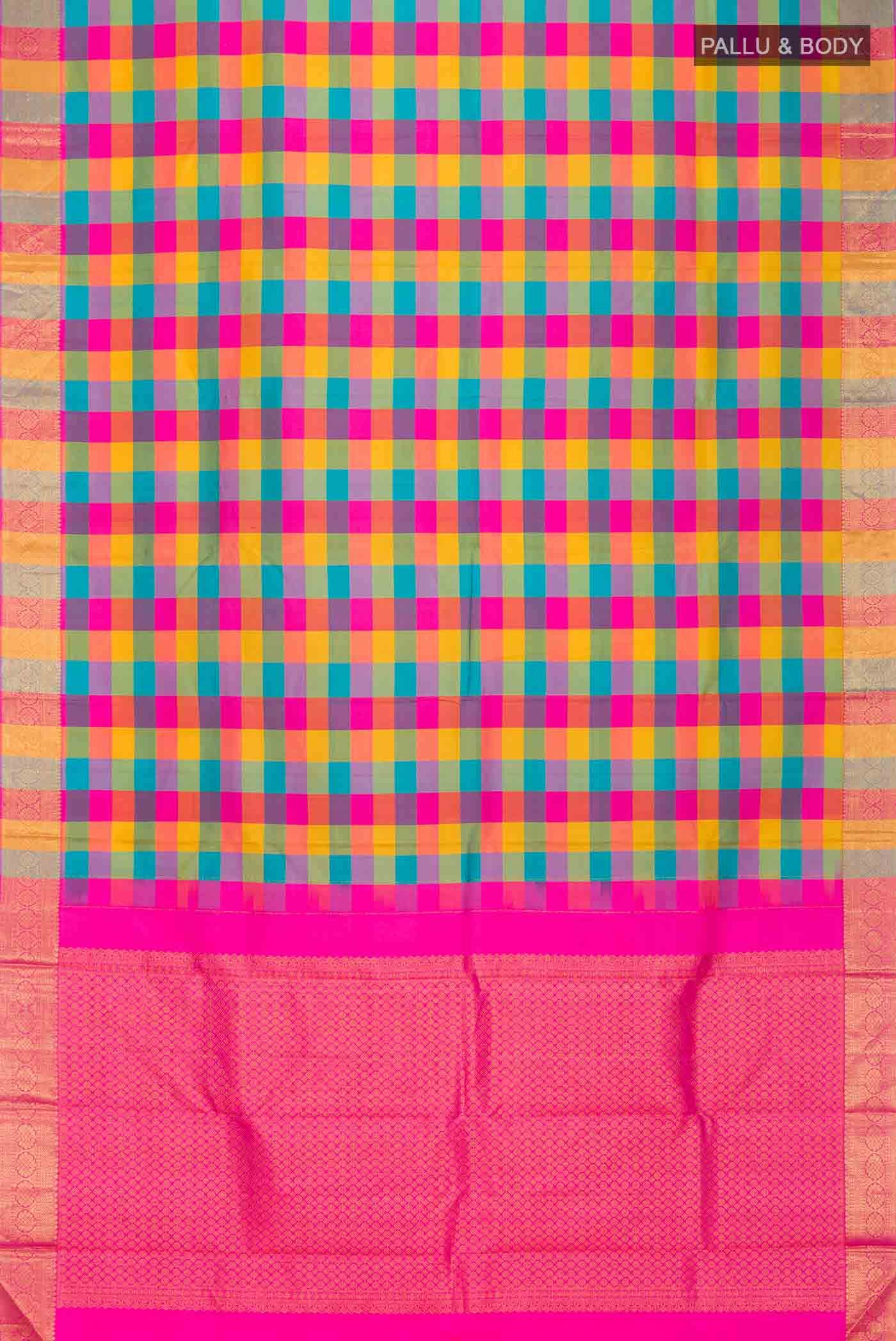 Multi Kanchipuram Silk Saree