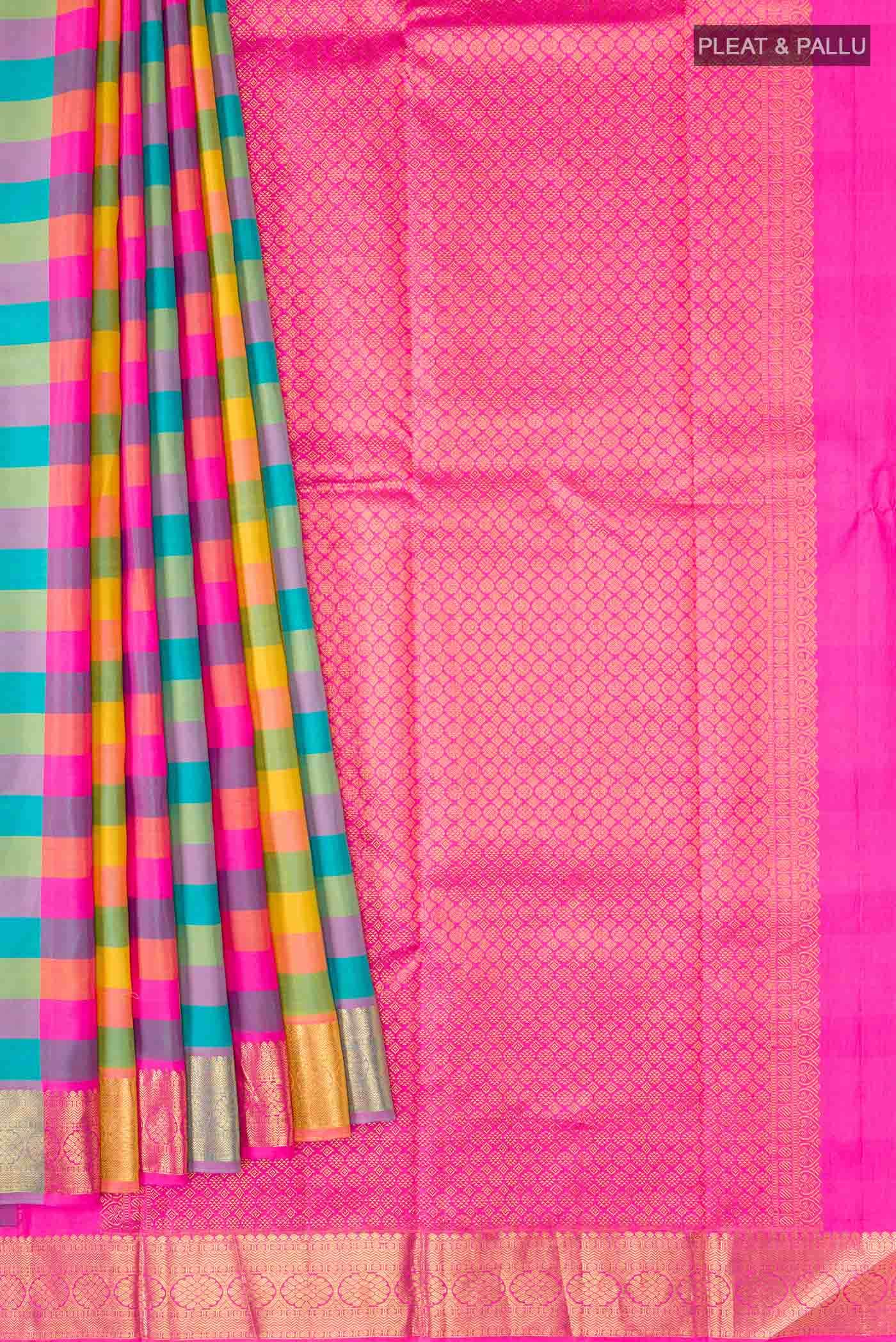 Multi Kanchipuram Silk Saree
