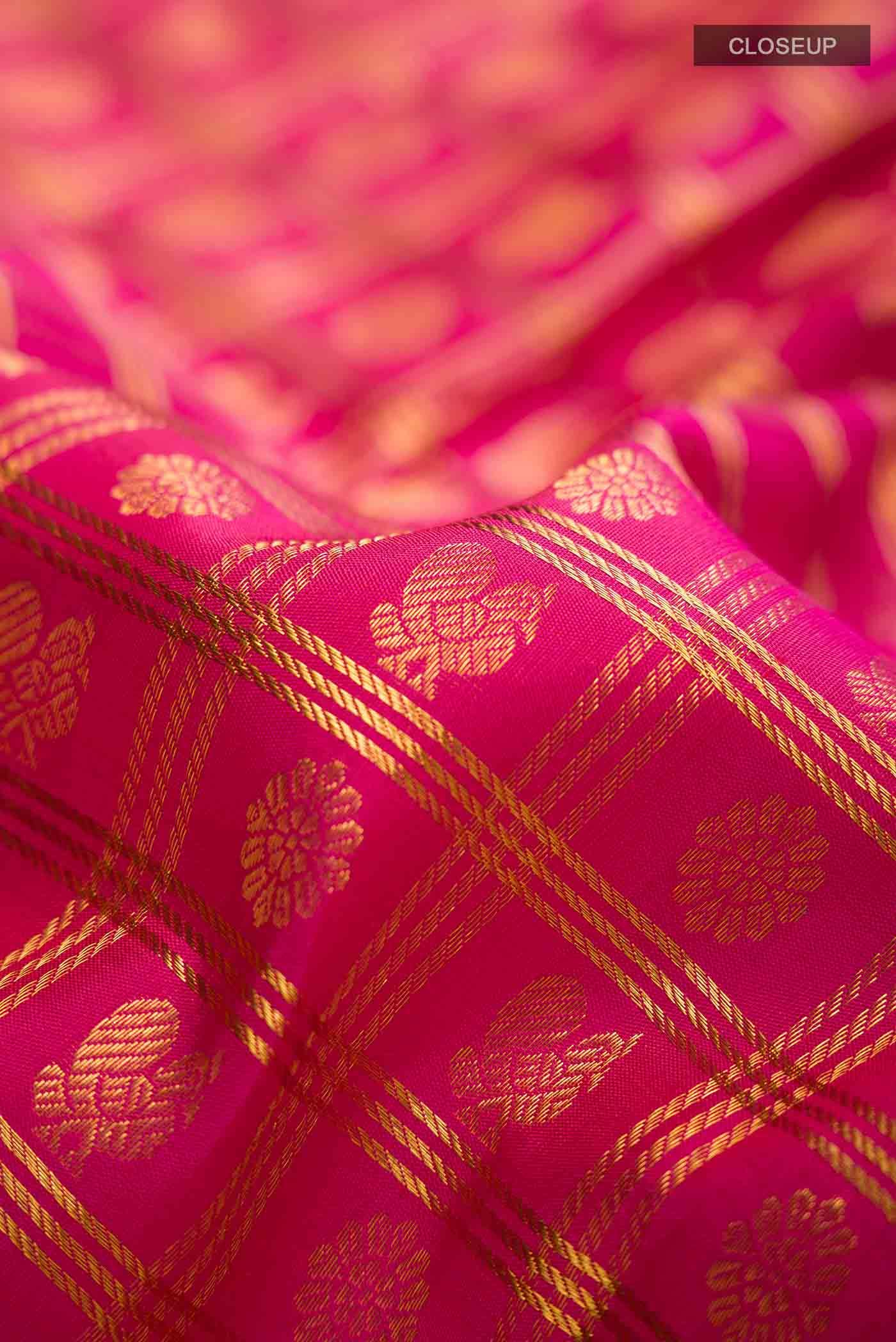 Pink Kanchipuram Silk Saree