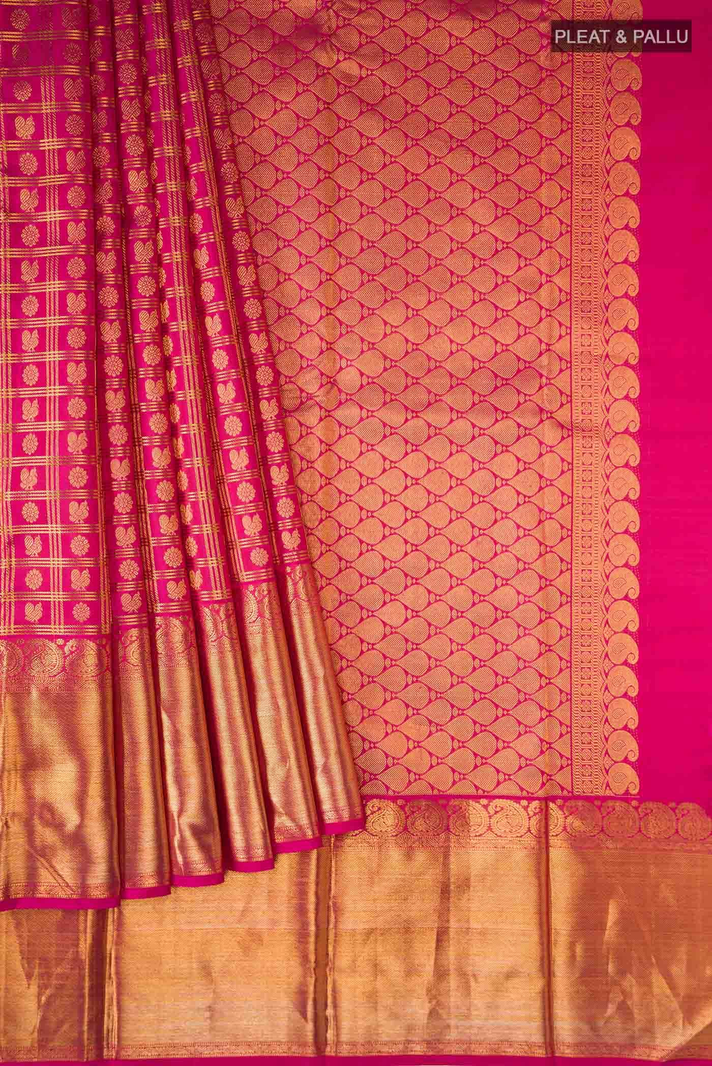Pink Kanchipuram Silk Saree