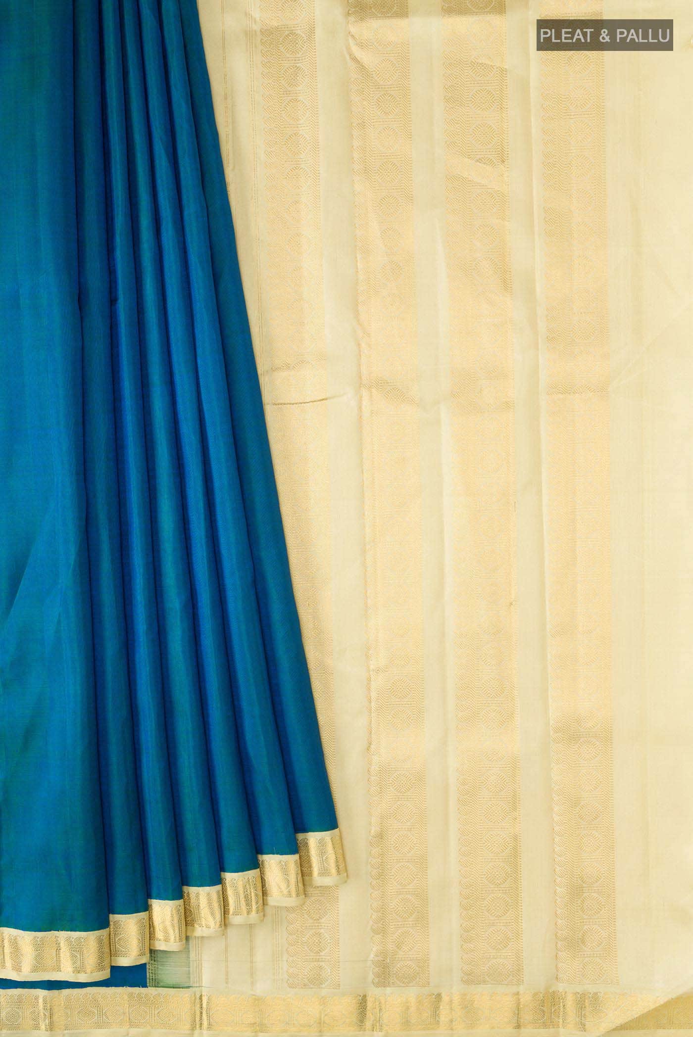 Blue Dual Tone Kanchipuram Silk Saree