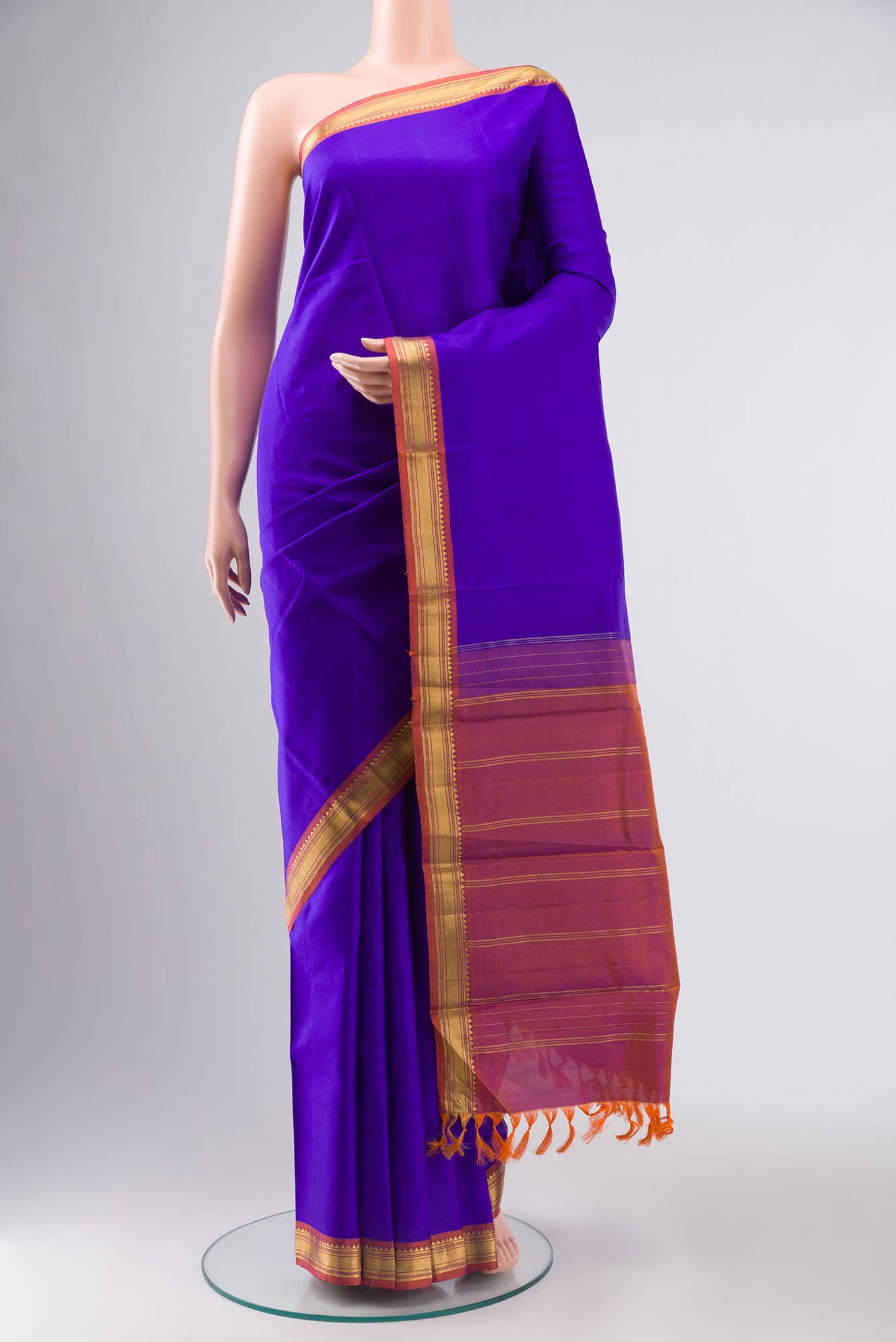 Blue Kanchipuram Silk Saree