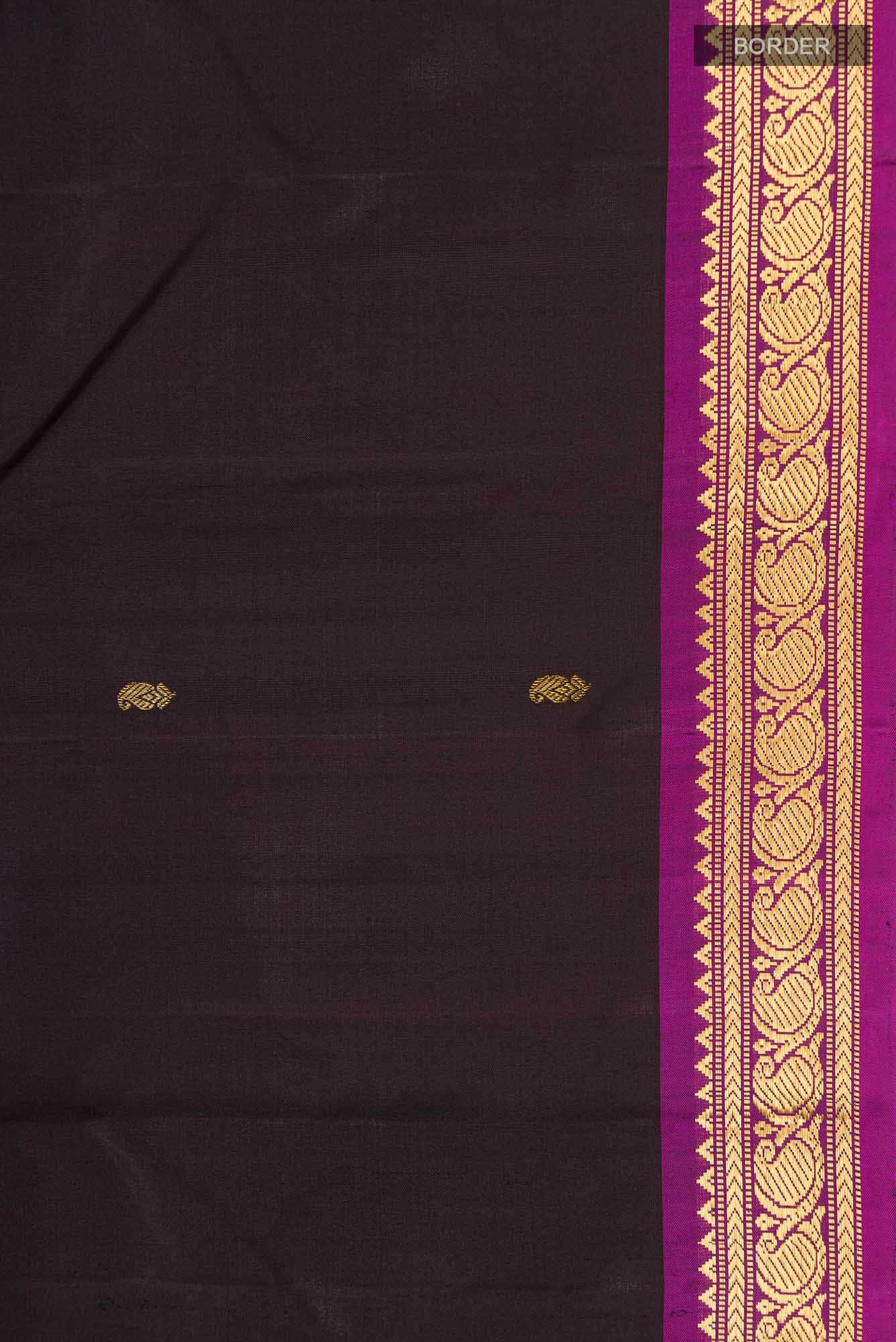Black Kanchipuram Silk Saree