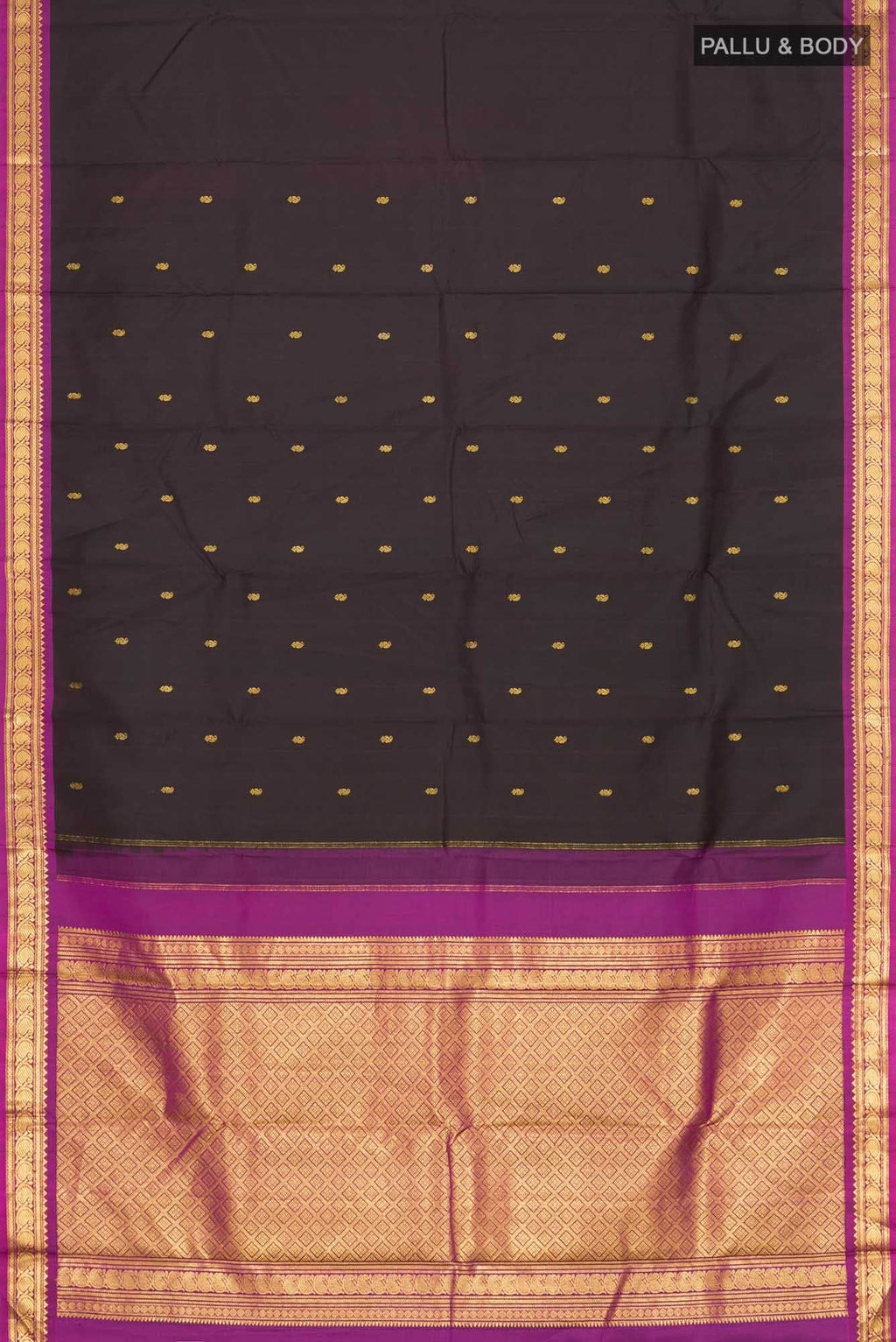 Black Kanchipuram Silk Saree