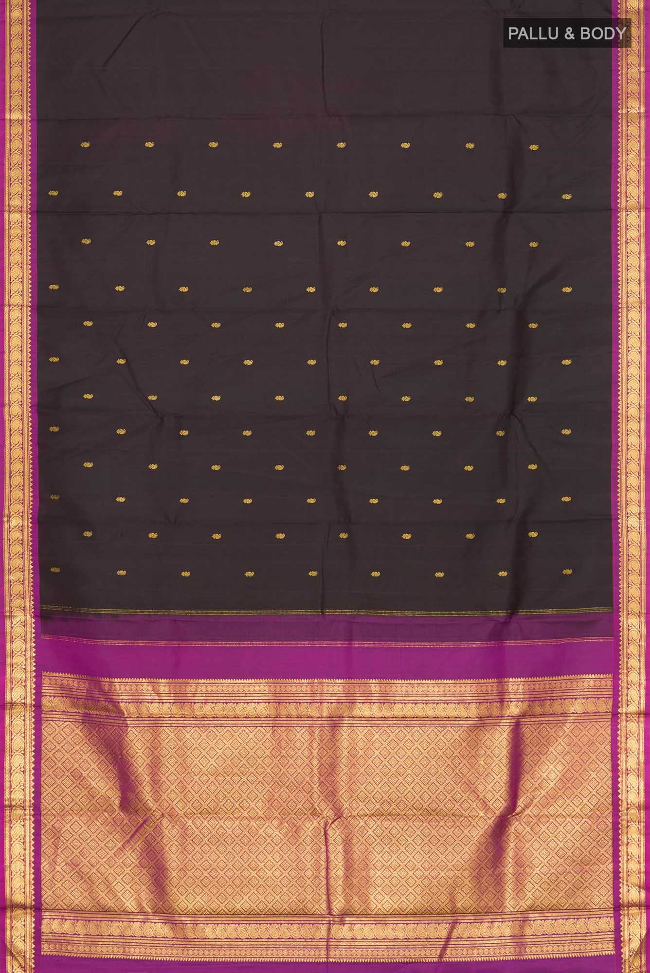 Black Kanchipuram Silk Saree