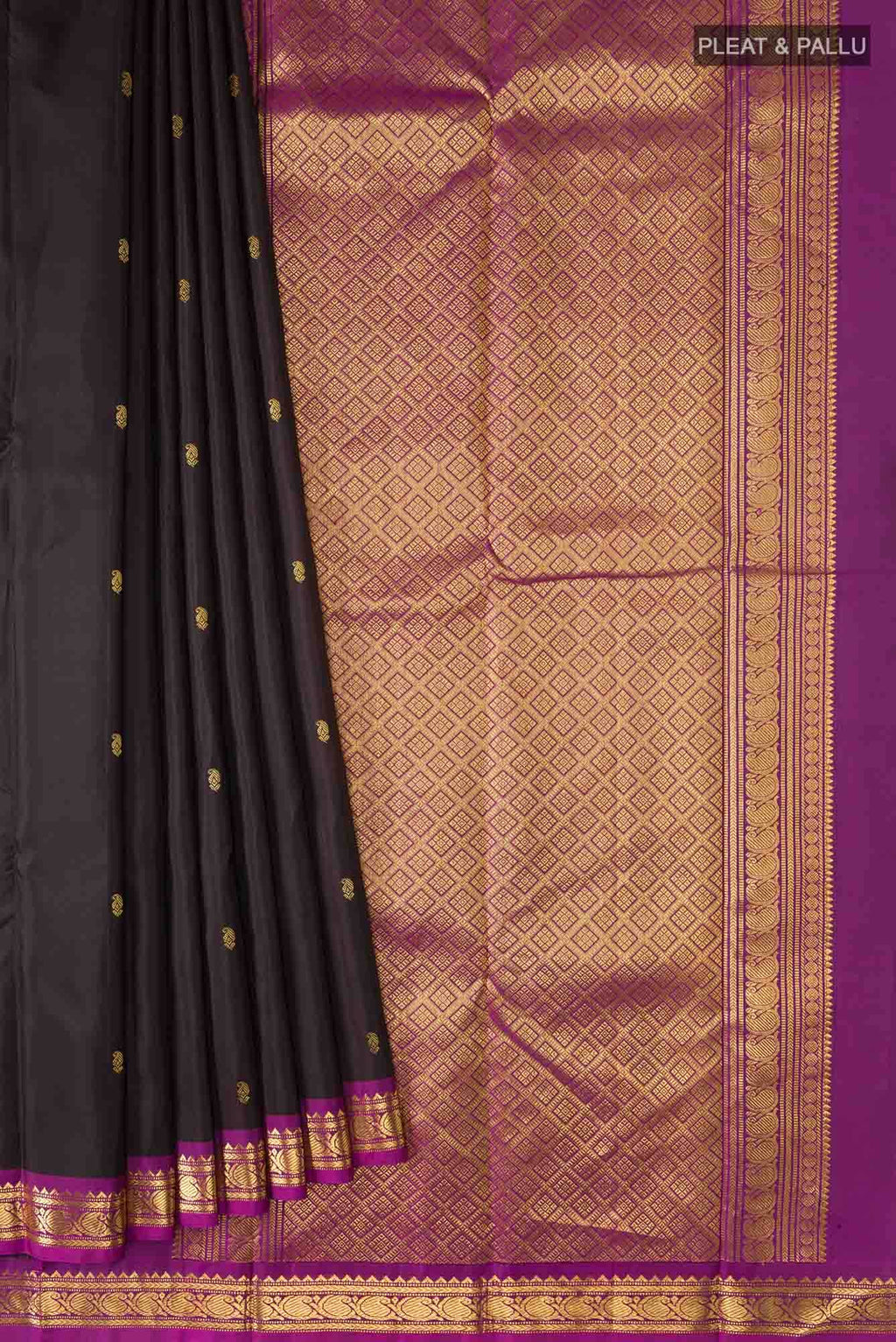 Black Kanchipuram Silk Saree
