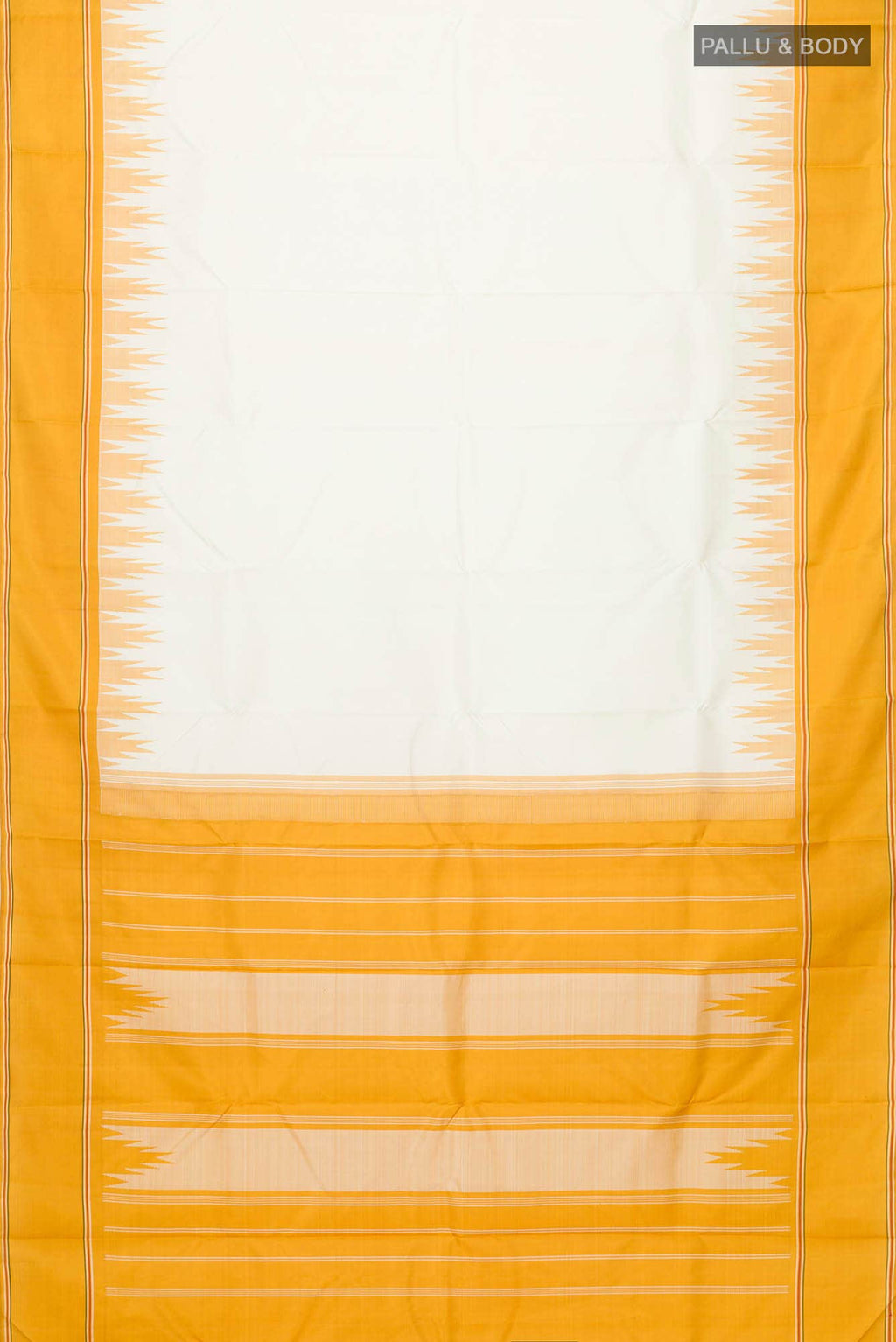 Off White Kanchipuram Silk Saree