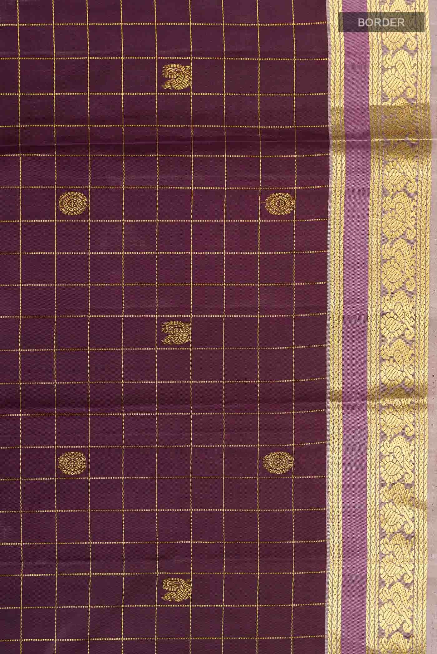 Brown Kanchipuram Silk Saree
