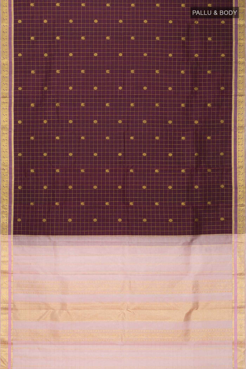 Brown Kanchipuram Silk Saree