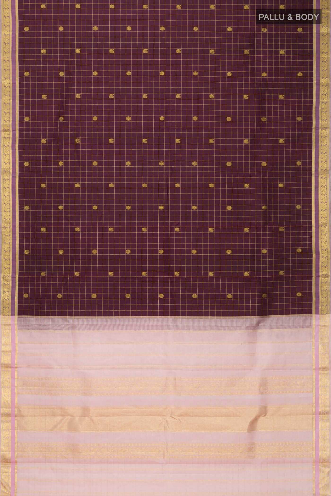 Brown Kanchipuram Silk Saree