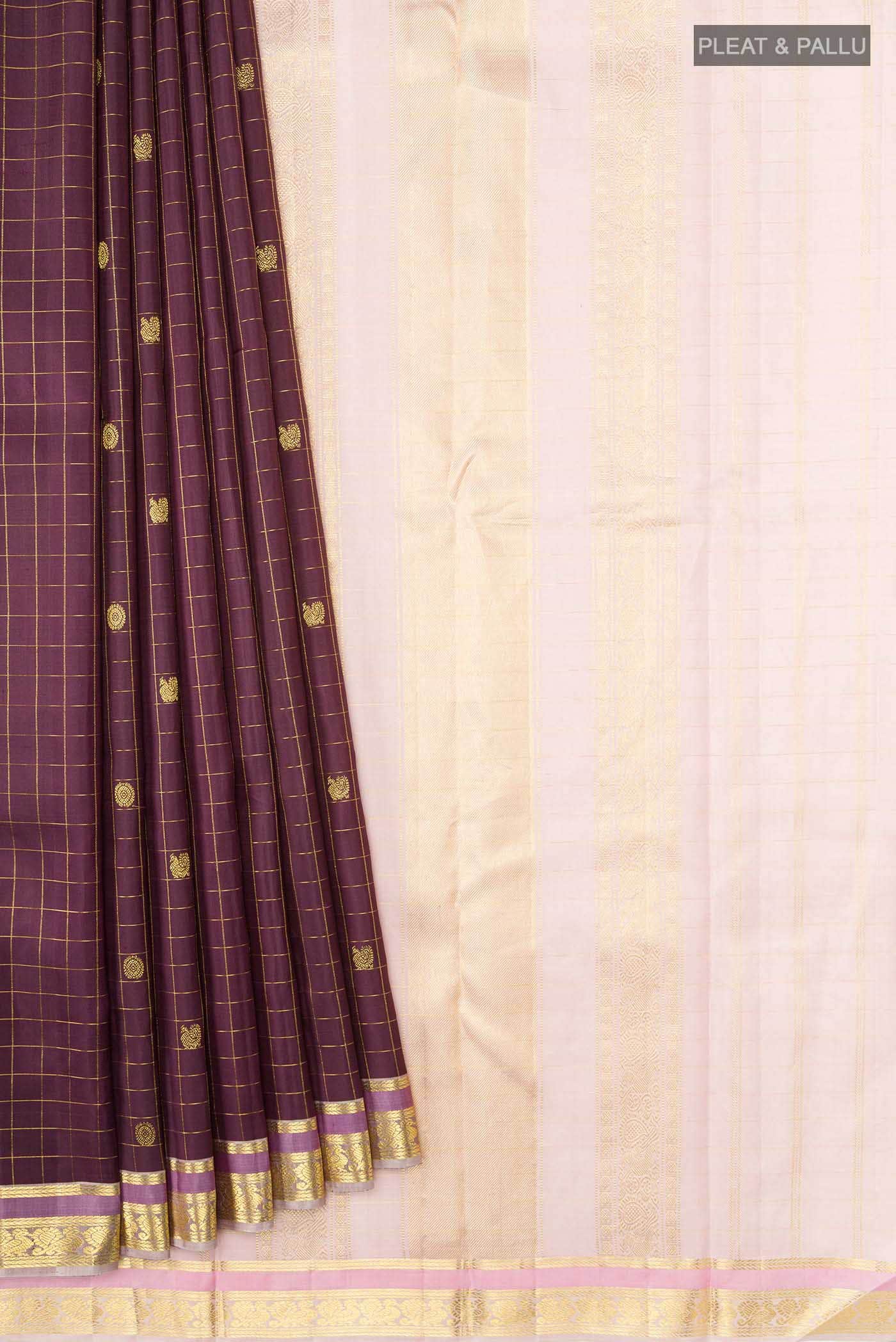 Brown Kanchipuram Silk Saree