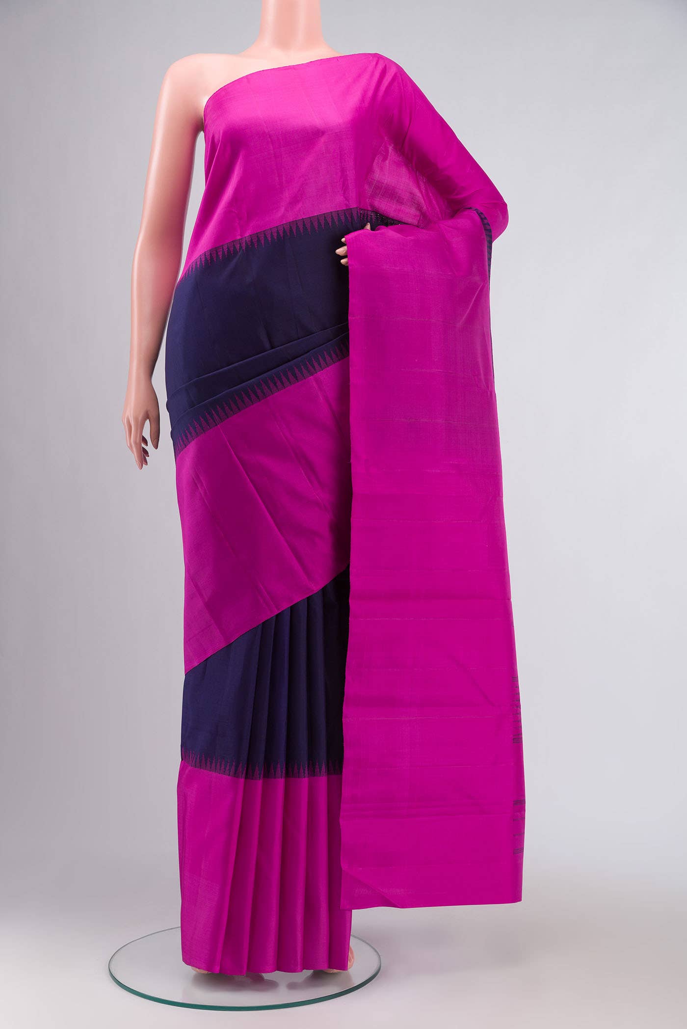 Navy Blue Kanchipuram Silk Saree