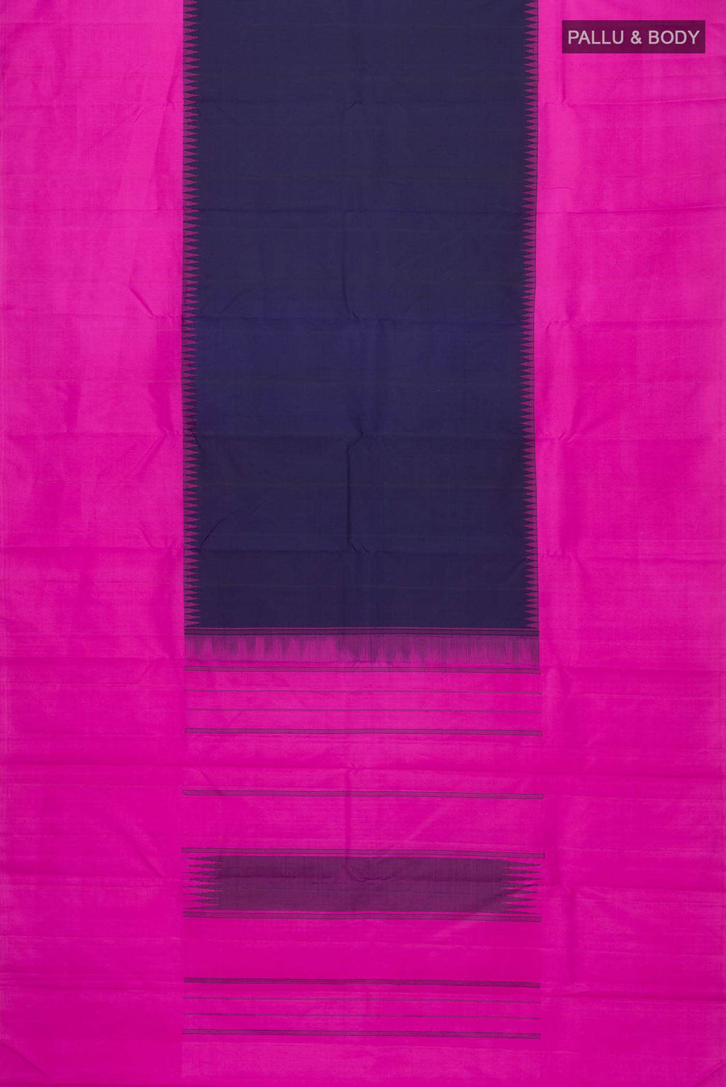 Navy Blue Kanchipuram Silk Saree