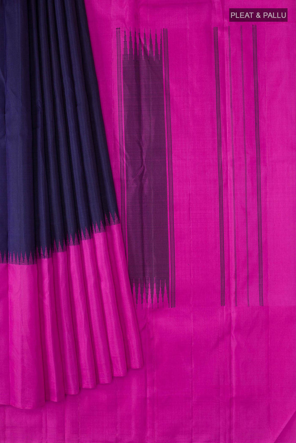 Navy Blue Kanchipuram Silk Saree