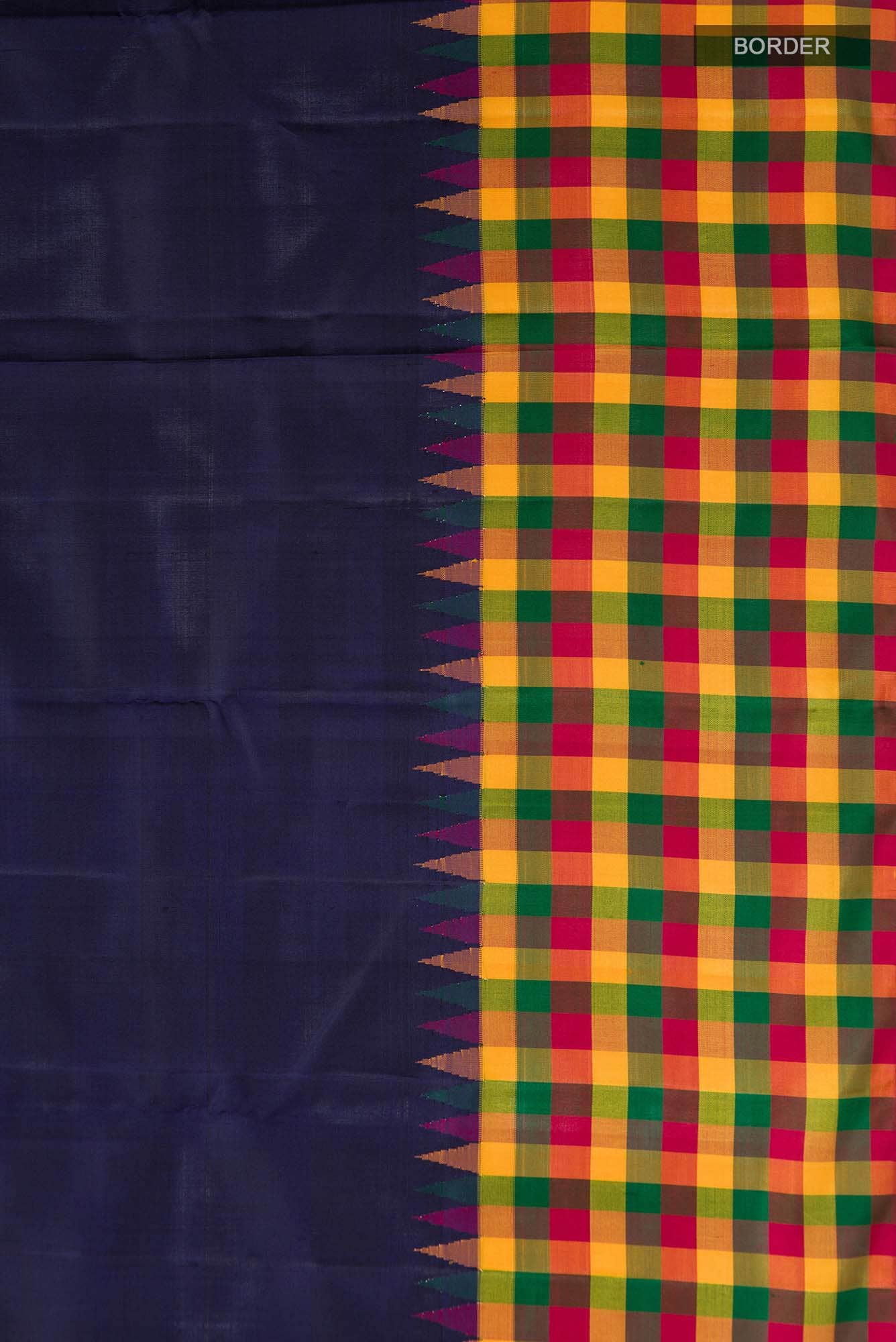 Navy Blue Kanchipuram Silk Saree