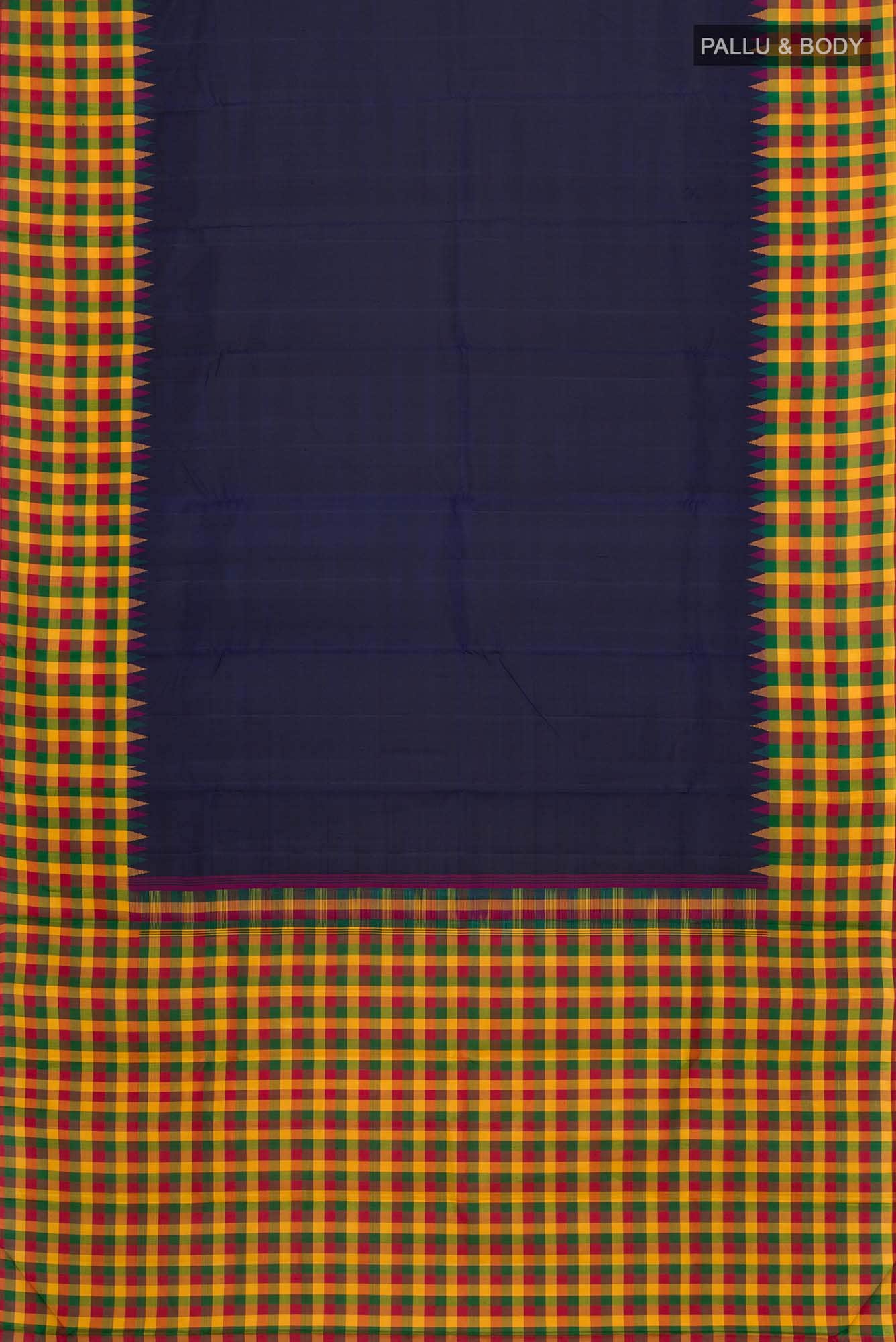 Navy Blue Kanchipuram Silk Saree