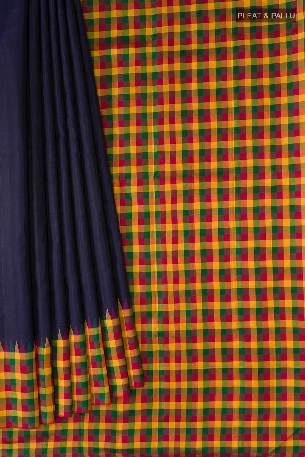 Navy Blue Kanchipuram Silk Saree