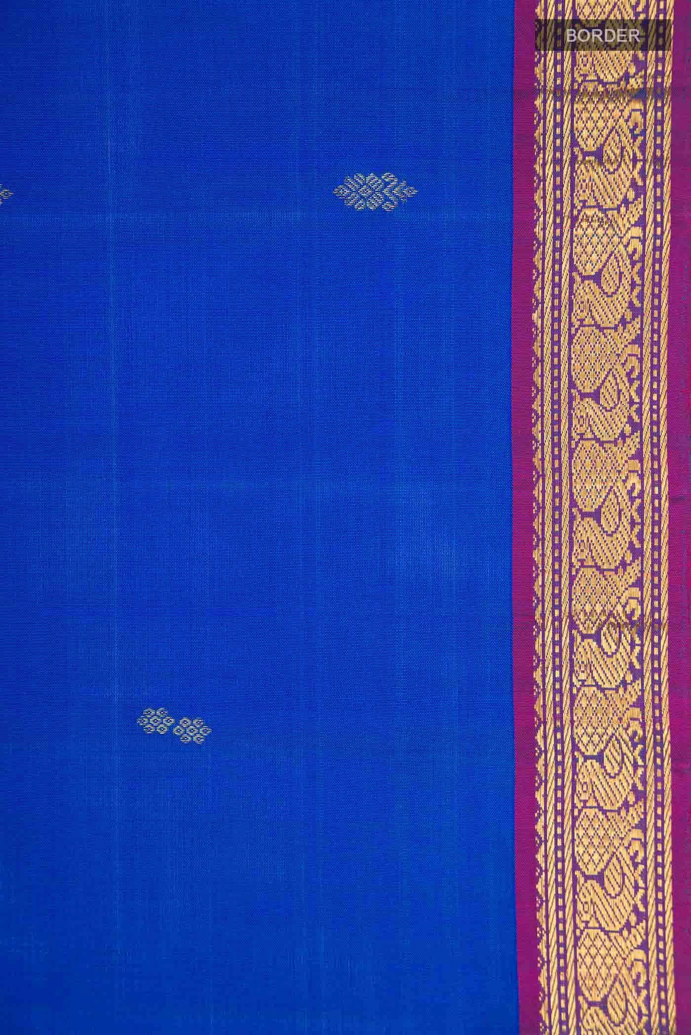 Blue Kanchipuram Silk Saree