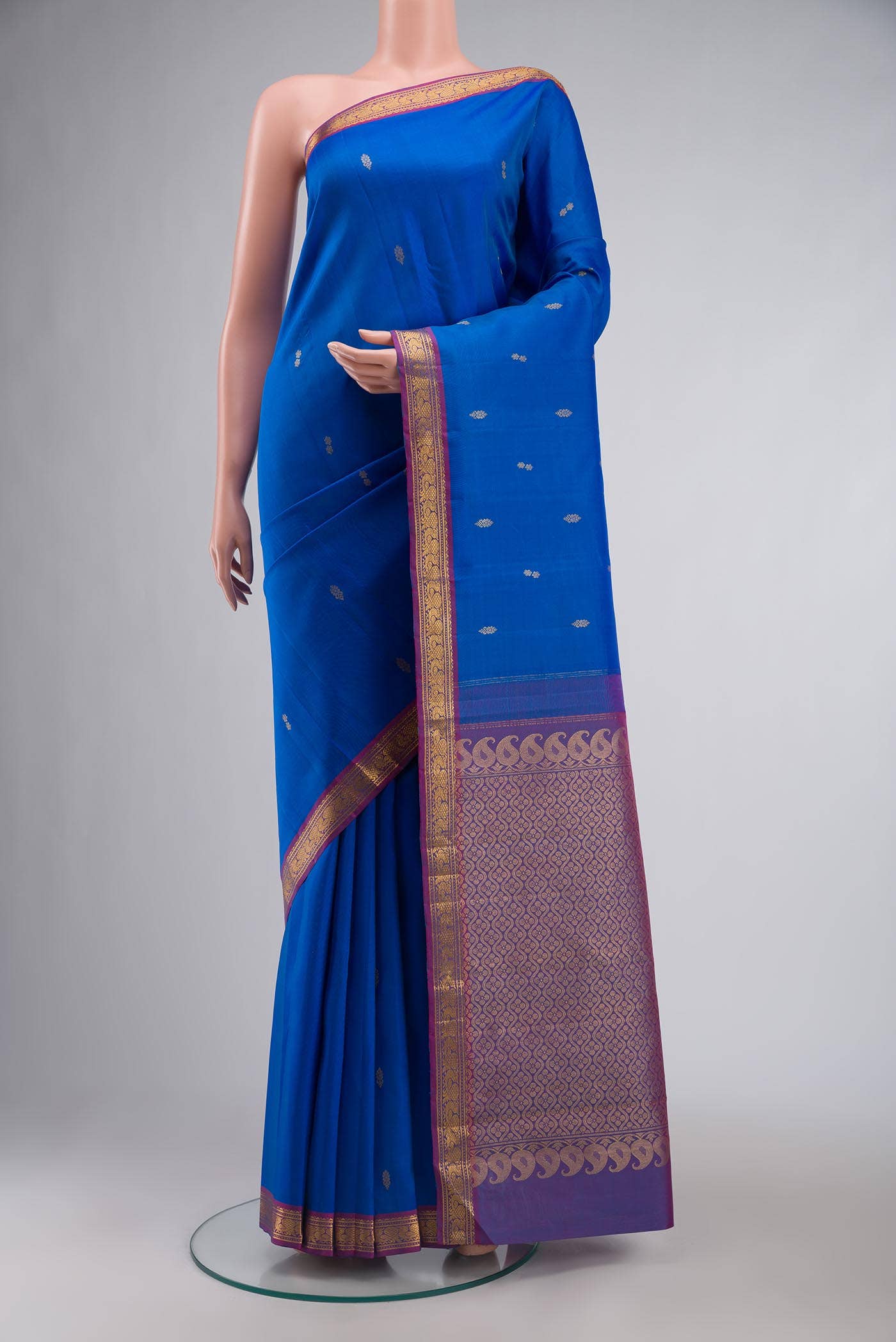 Blue Kanchipuram Silk Saree